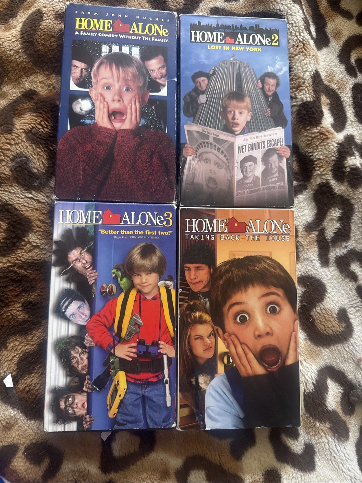 Home Alone 1 2 3 4 Macaulay Culkin Vintage VHS Twentieth Century Fox Used DVDs