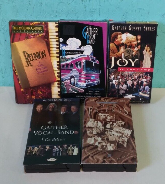 Bill & Gloria Gaither Vocal Band Lot of 5 VHS Tapes Gospel Music Reunion Joy