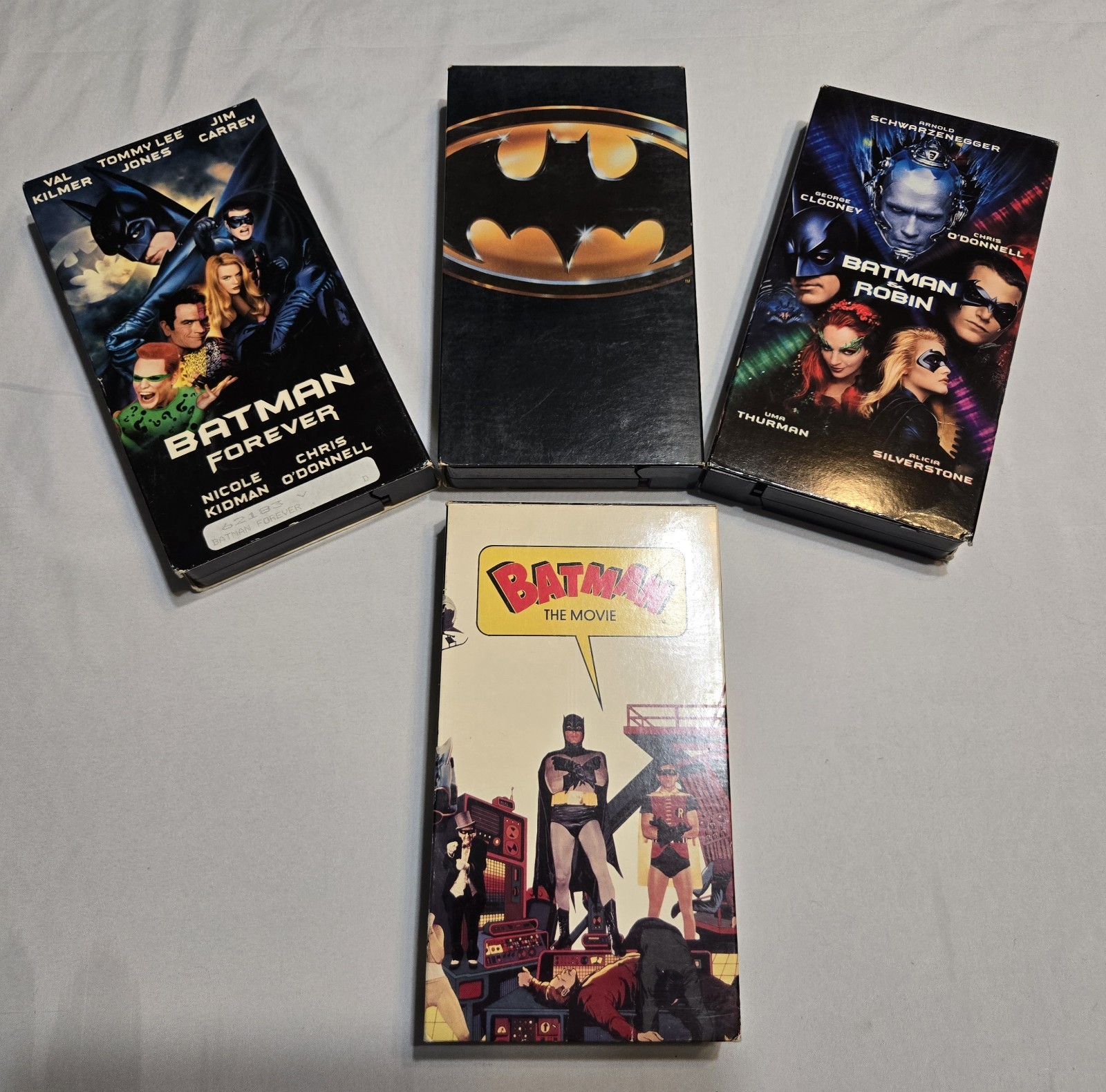 Vtg Batman VHS Lot 4 Movie Set (Batman Forever Batman & Robin Batman The Movie)
