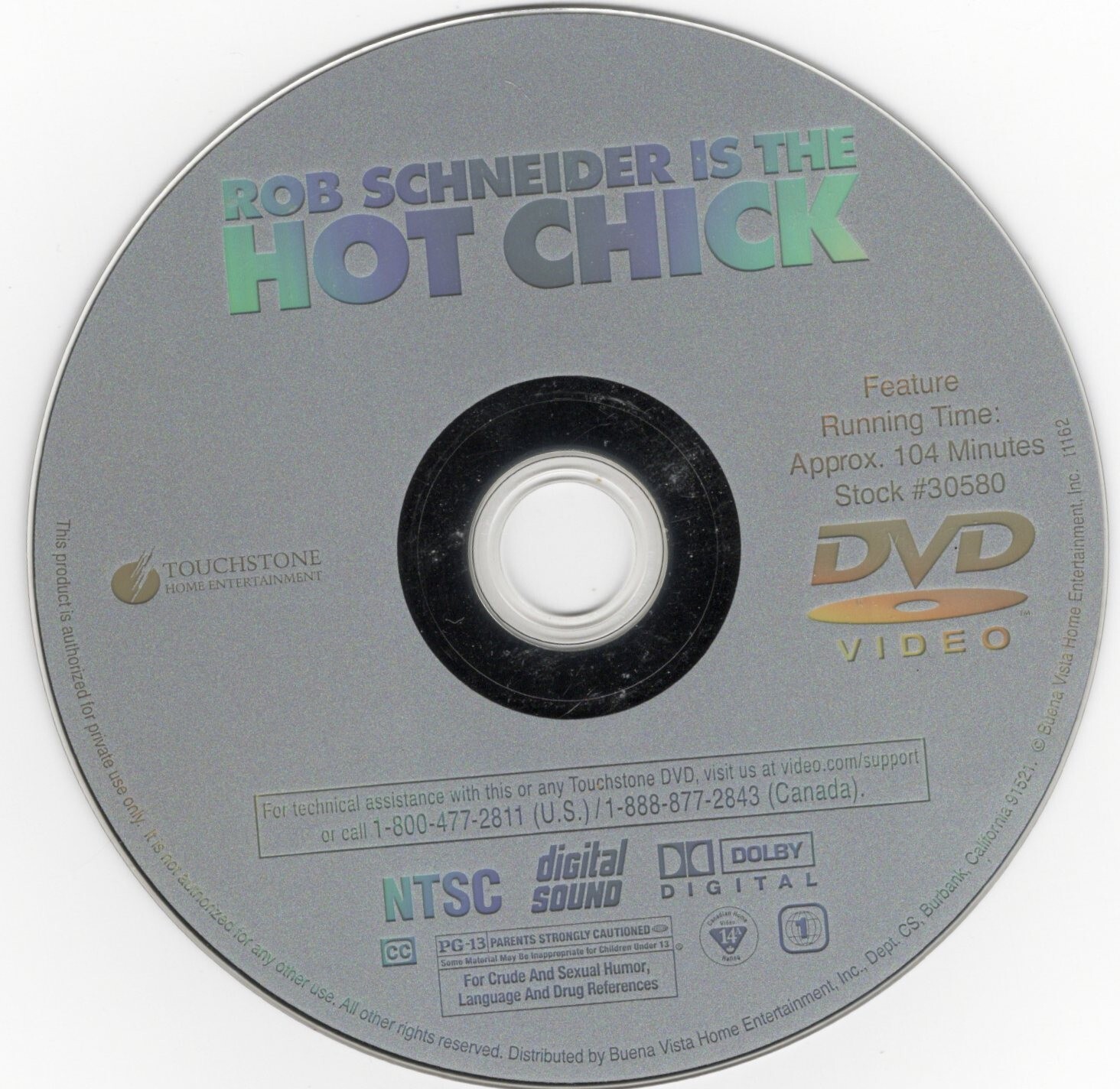 Hot Chick Rob Schneider Full Screen DVD FREE SHIP