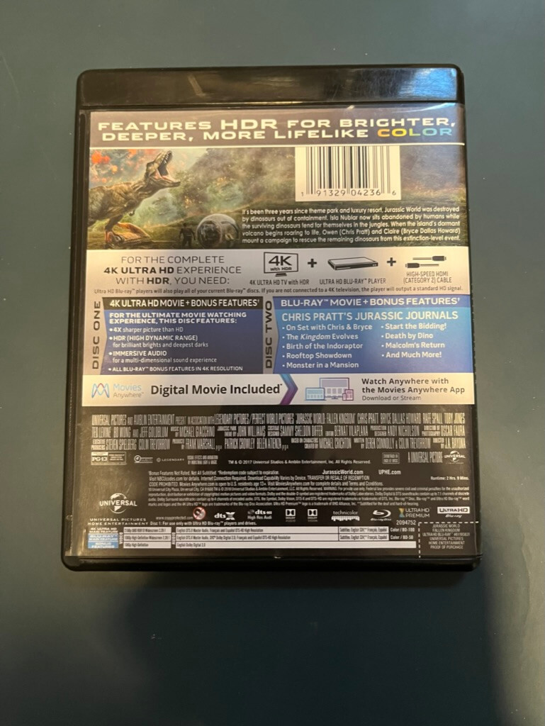 Jurassic World: Fallen Kingdom (Ultra HD, 2018)