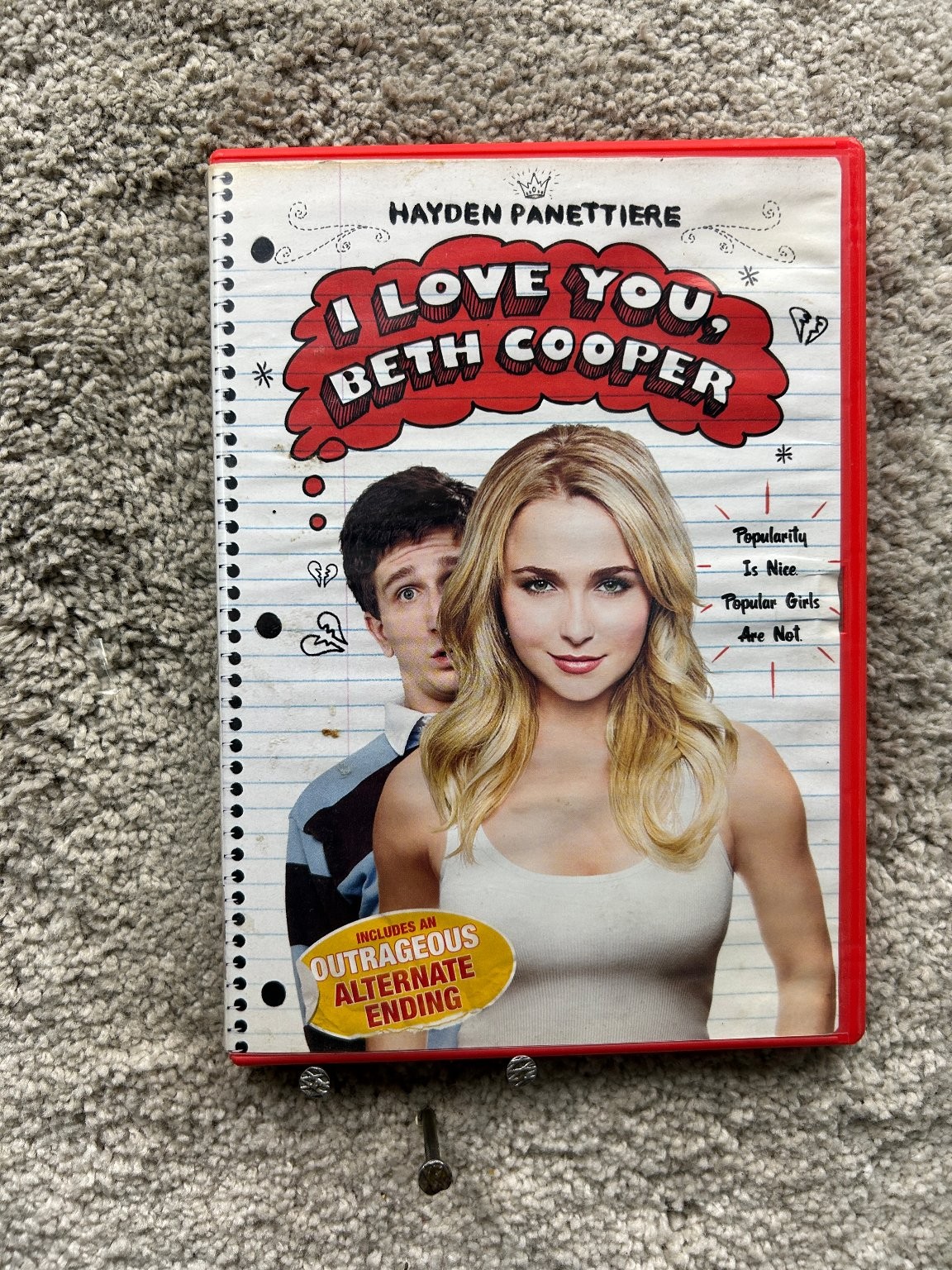 I Love You, Beth Cooper DVD 2009 Hayden Panettiere Chris Columbus Widescreen