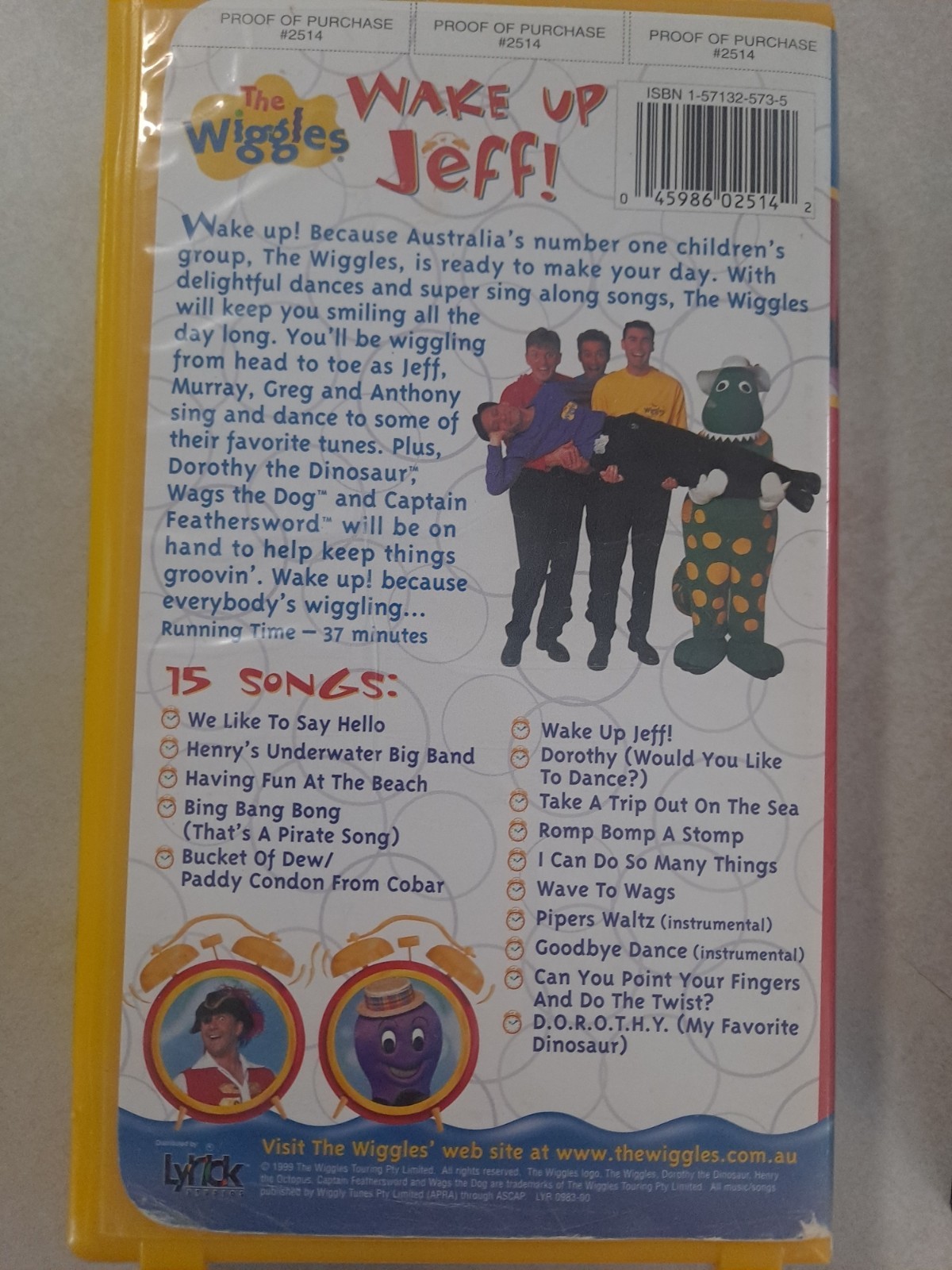 Wiggles, The: Wake Up Jeff (VHS, 2001, Clam Shell)