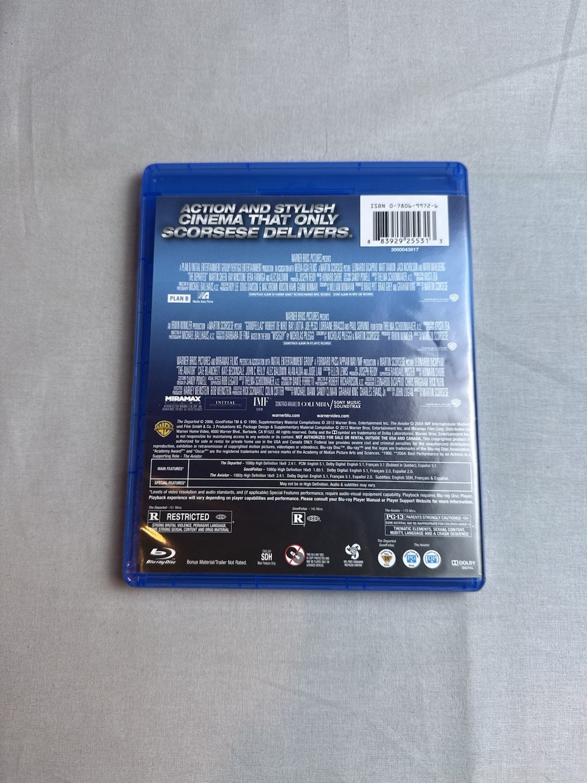 The Departed / GoodFellas / The Aviator (2004) Triple Feature Blu-Ray Leonardo