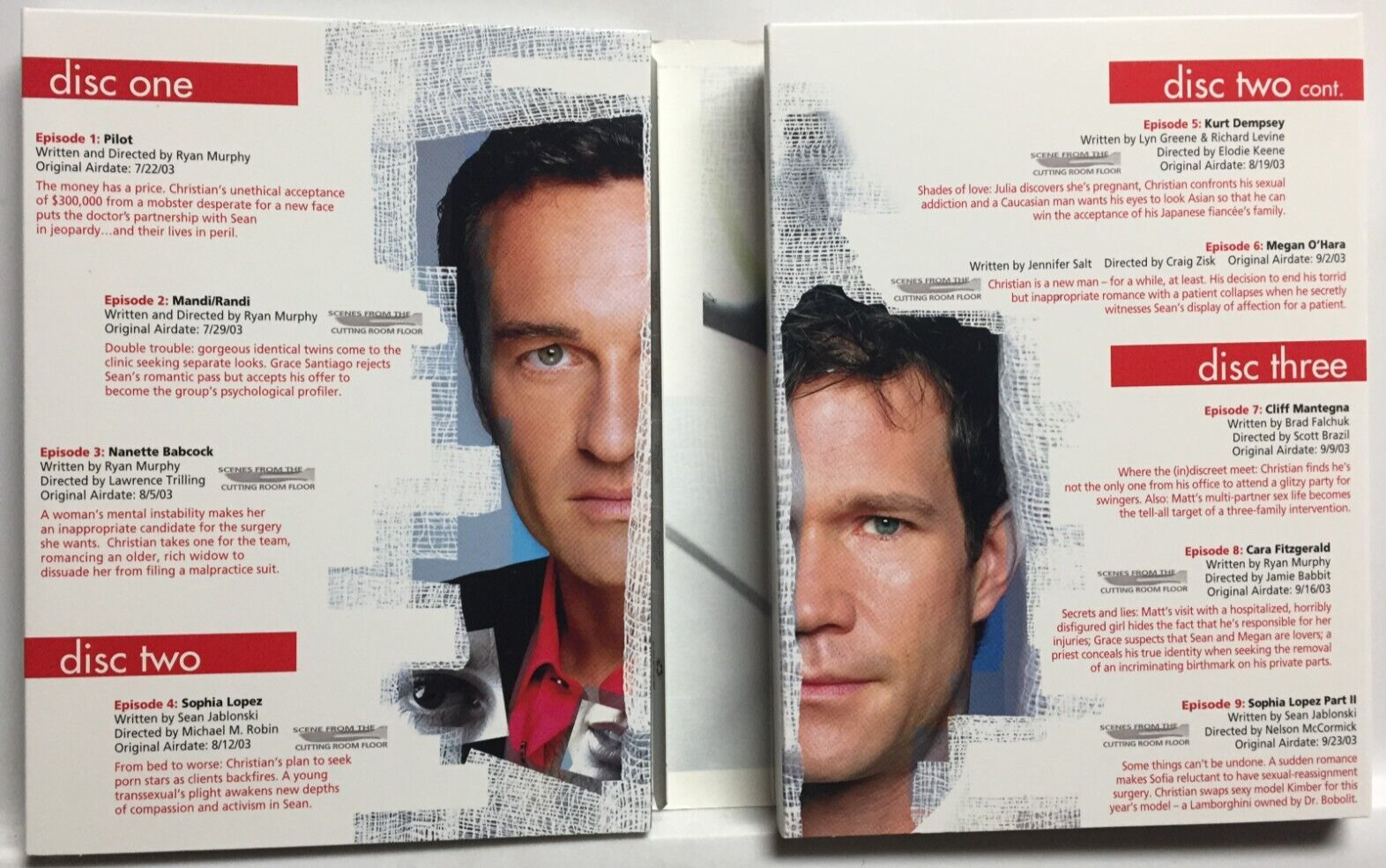 Nip/Tuck,First Season One 1 [2003](DVD,2004,5-Disc,Unrated,Widescreen)Fantastic!