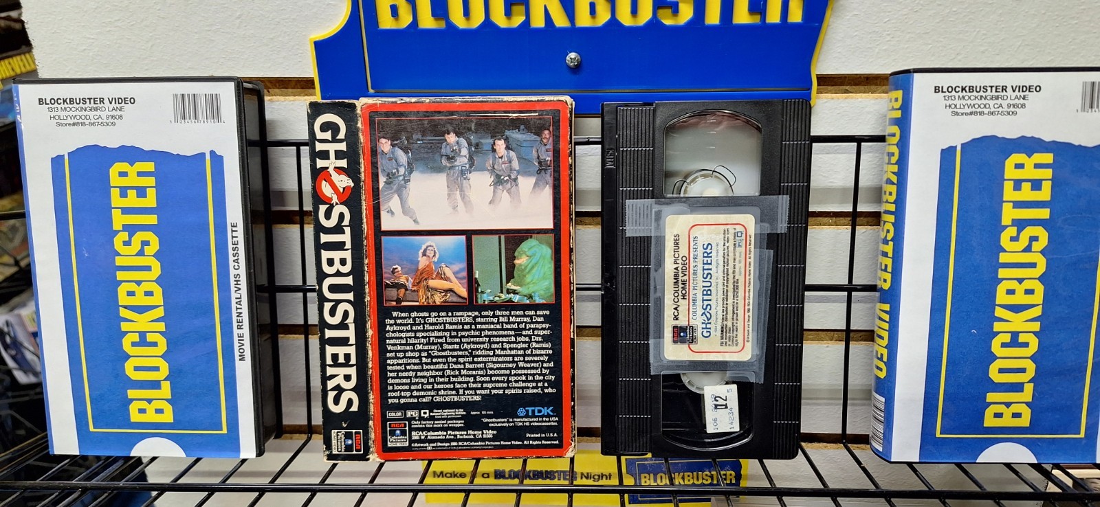 📼 Ghostbusters 1985 VHS RCA Columbia Red Border Side Load Tape Video Movie 🍿