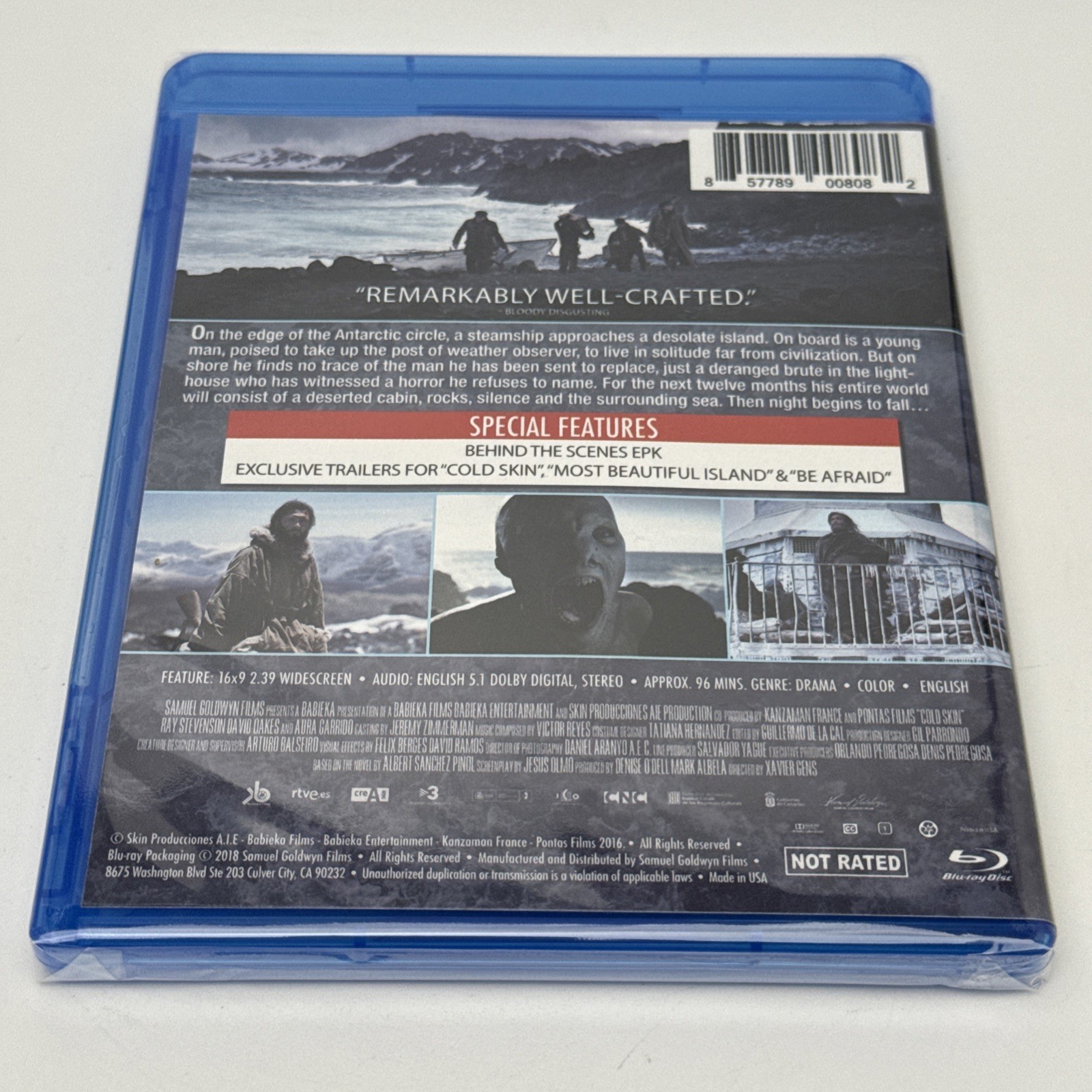 Cold Skin (2017) Blu-ray Samuel Goldwyn Films US Release w/Ray Stevenson