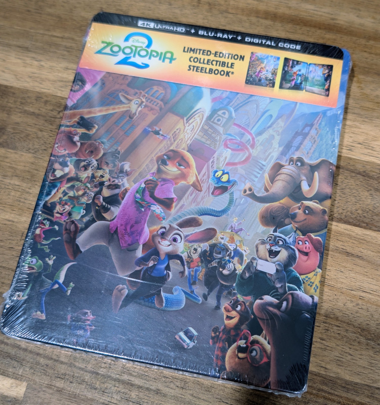 Disney Zootopia 2 US Steelbook (4K UHD Blu-ray Digital) Limited Edition In Hand