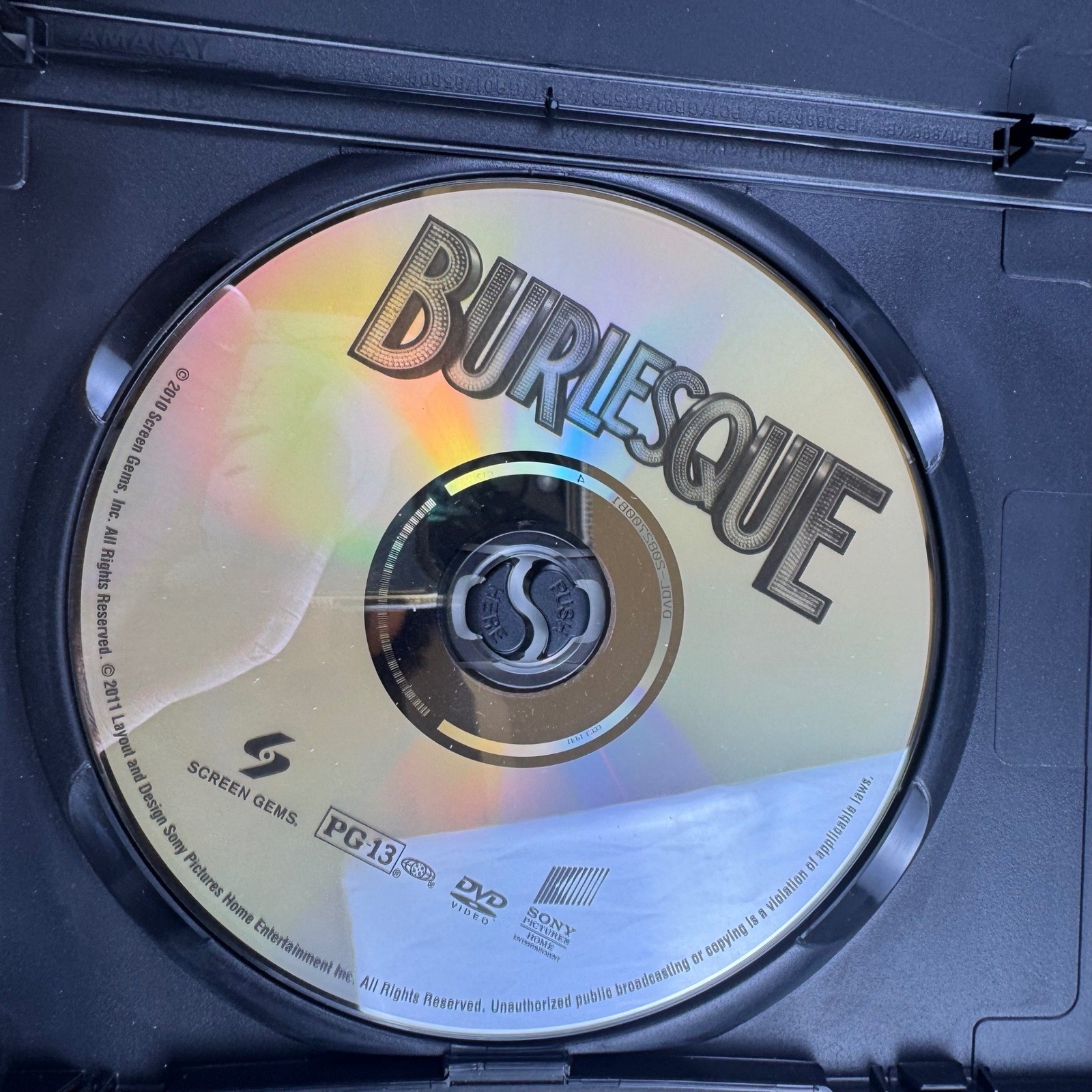 Burlesque DVD Movie Starring Cher Christina Aguilera Like New