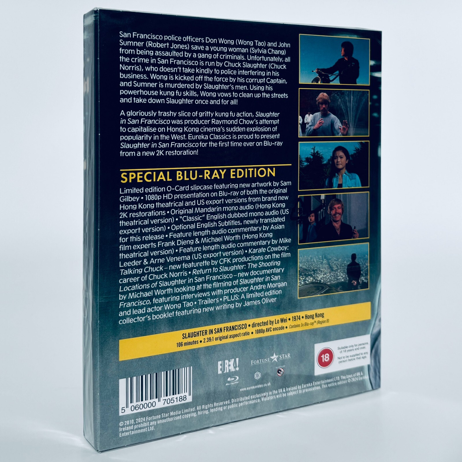 Slaughter In San Francisco Chuck Norris Yellow Faced Tiger Blu-ray Eureka