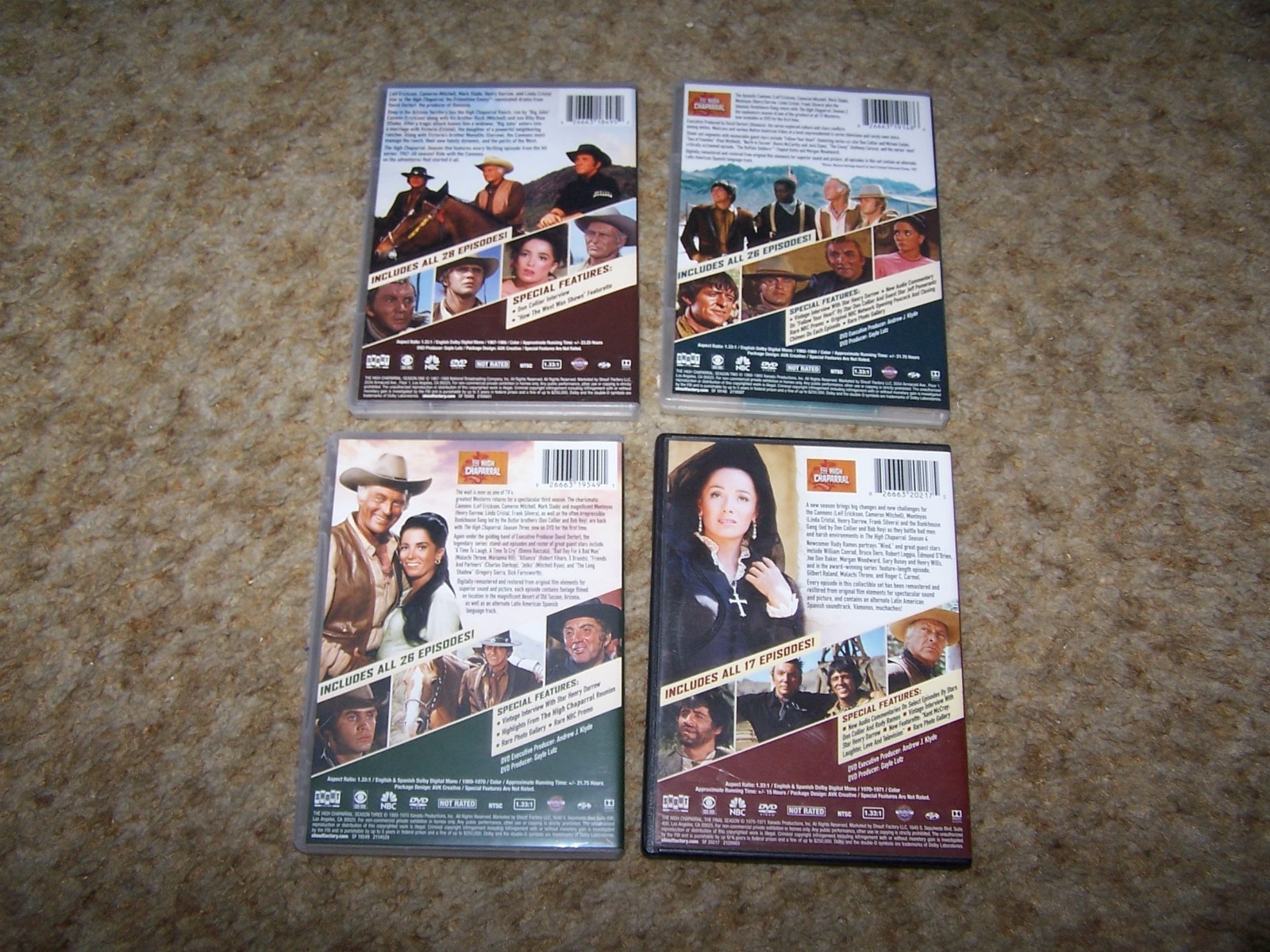 THE HIGH CHAPARRAL – The Complete Western TV Series, All 4 Seasons – DVD SET
