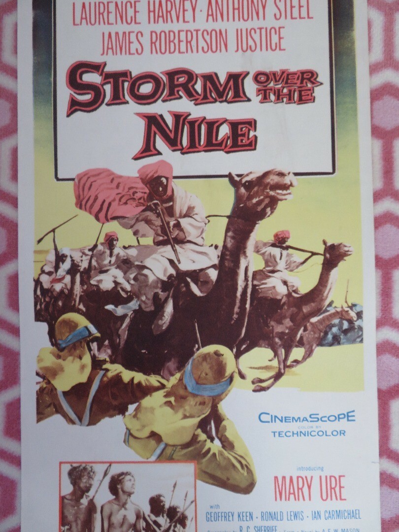 STORM OVER THE NILE US INSERT (14″x 36″) POSTER LAURENCE H ANTHONY STEEL 1956