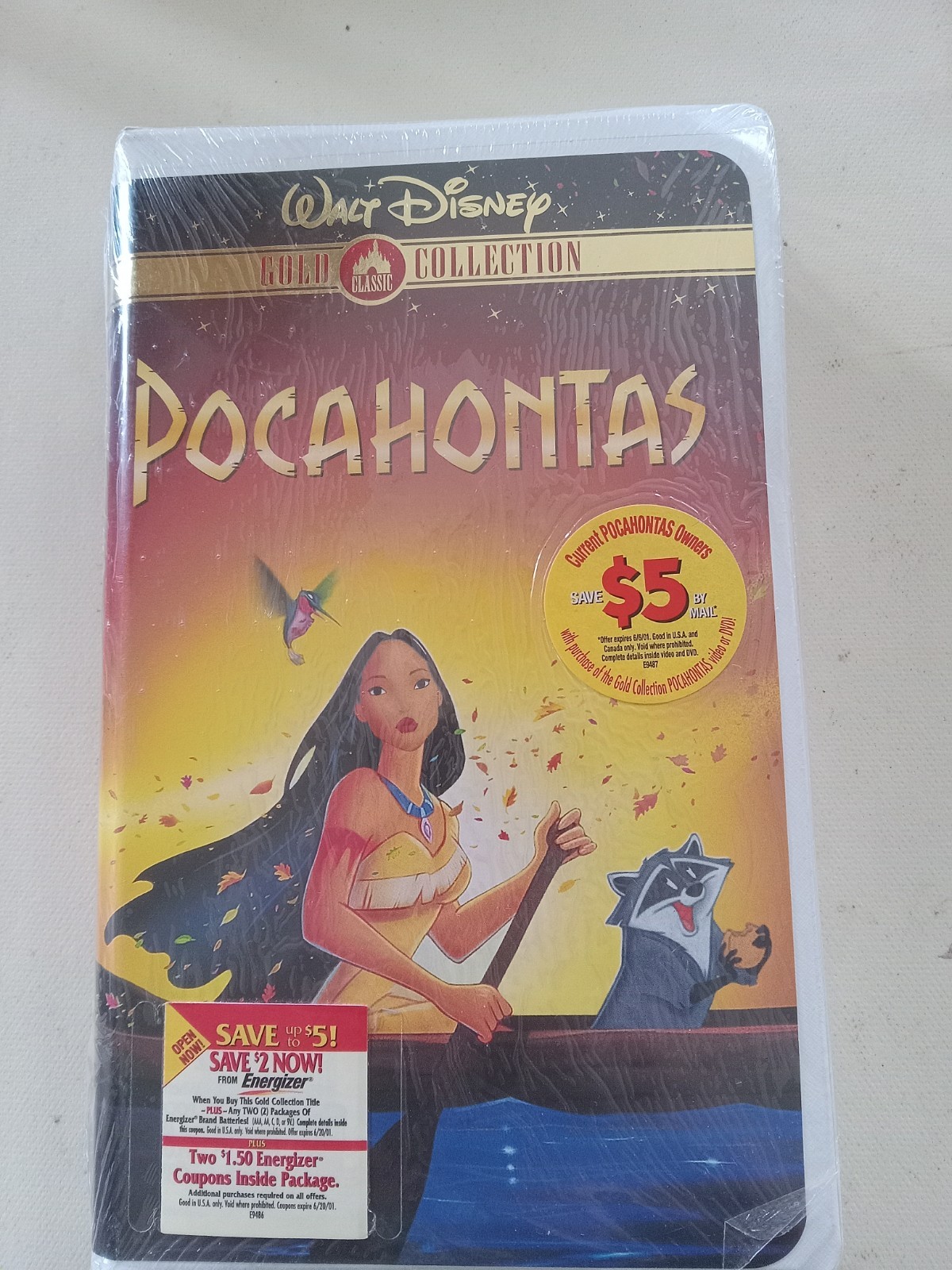 GOLD Walt Disney Pocahontas VHS 1996 Masterpiece Collection Movie New Sealed