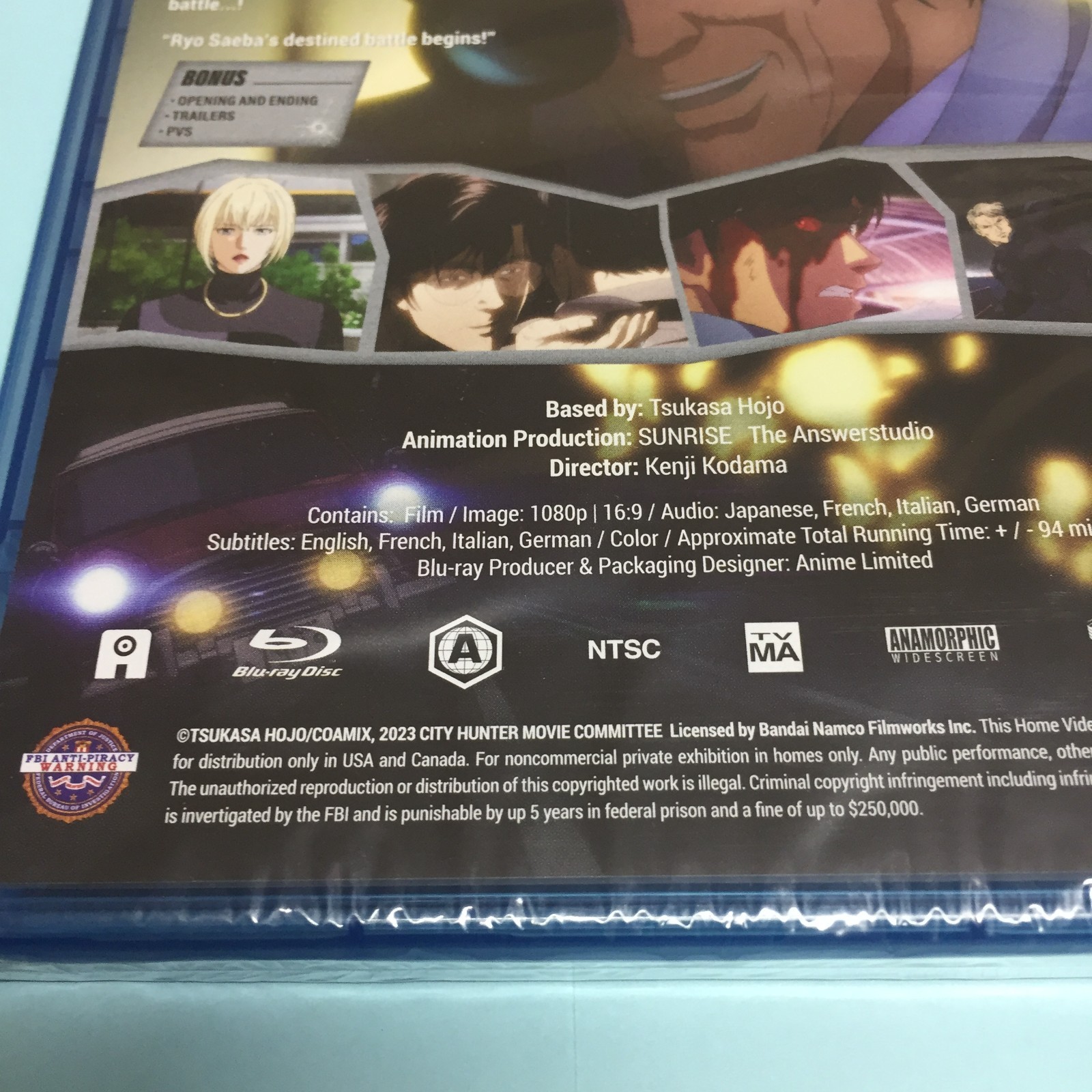 City Hunter Angel Dust The Movie Blu-Ray Region A Anime