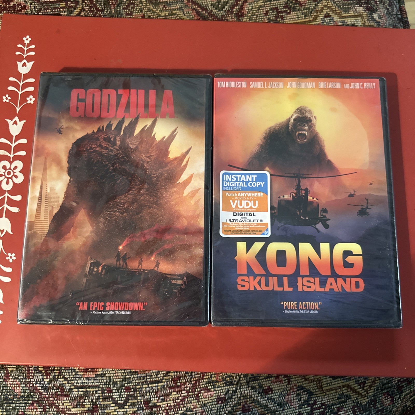Godzilla (2014) Kong Skull Island (2017) DVD Both New Shrink Wrap