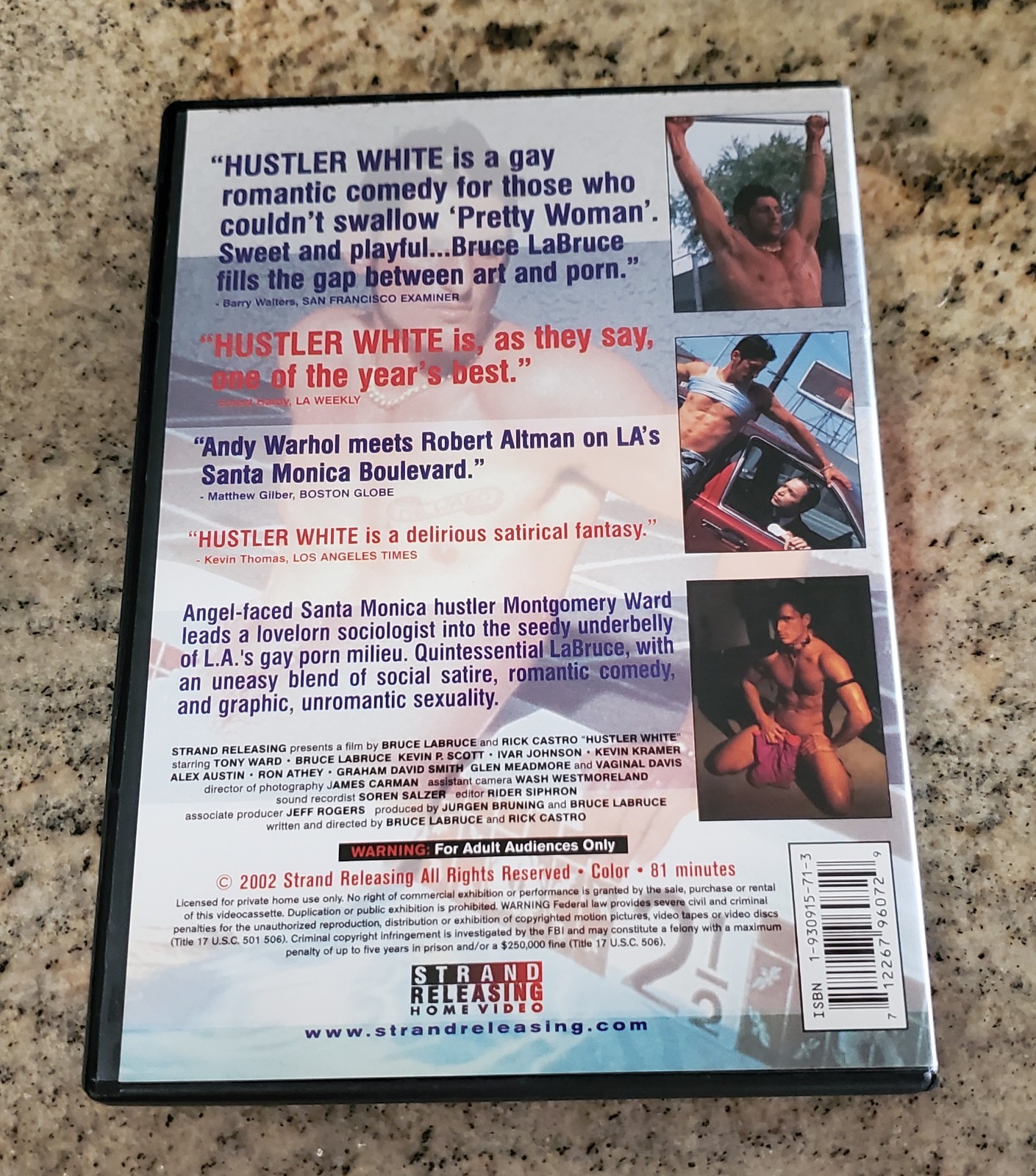 HUSTLER WHITE DVD RARE OOP GAY MALE RENT BOY SEX WORKER LGBTQ MEN COMEDY FANTASY