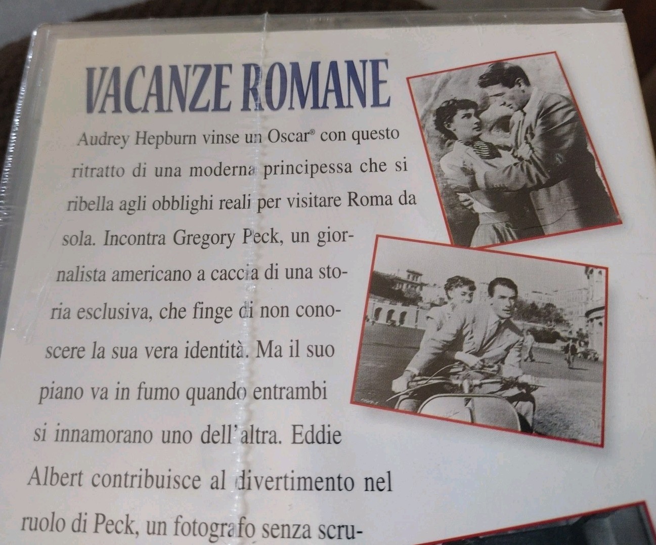 William Wyler VACANZE ROMANE Audrey Hepburn Gregory Peck 1953 VHS New Sealed