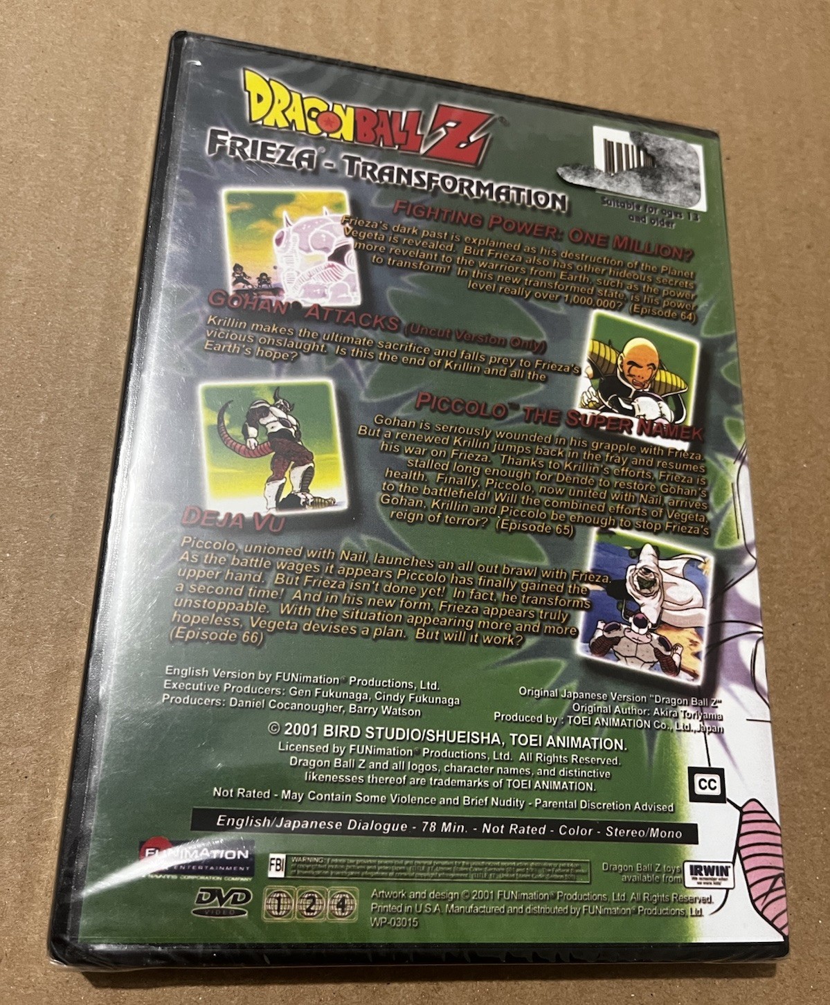 Dragon Ball Z – Frieza: Transformation (DVD, 2001) Brand New Factory Sealed DBZ