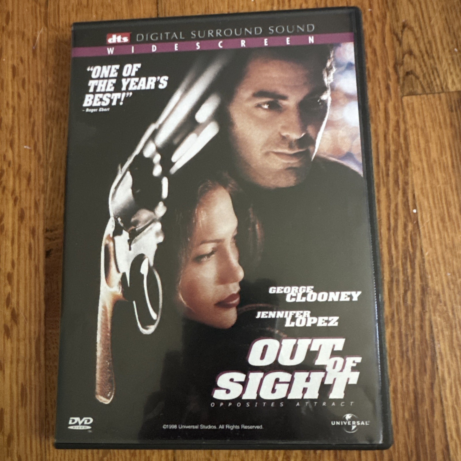 Out of Sight 1998 Widesc DVD w/ Insert 1999 DTS Steven Soderbergh Elmore Leonard