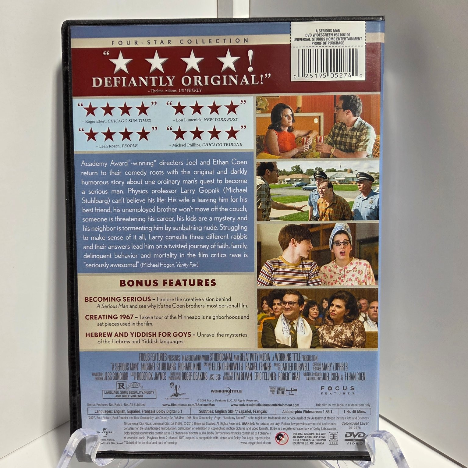 A Serious Man DVD 2009 Joel & Ethan Coen Focus Features Collection RATED R