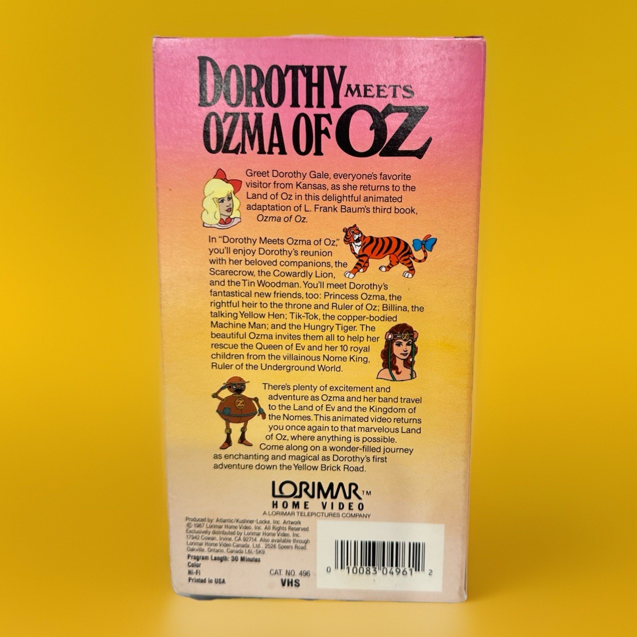 1987 Lorimar Dorothy Meets Ozma Of Oz VHS Tape Michael Gross The Wizard Of Oz
