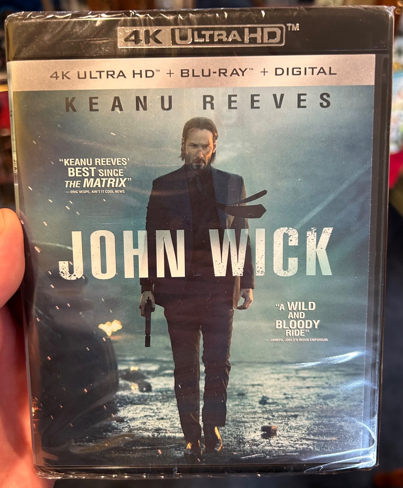 John Wick [2014 Film] (2-Disc, 4K UHD + Blu-Ray, 2017) BRAND NEW & SEALED!!!