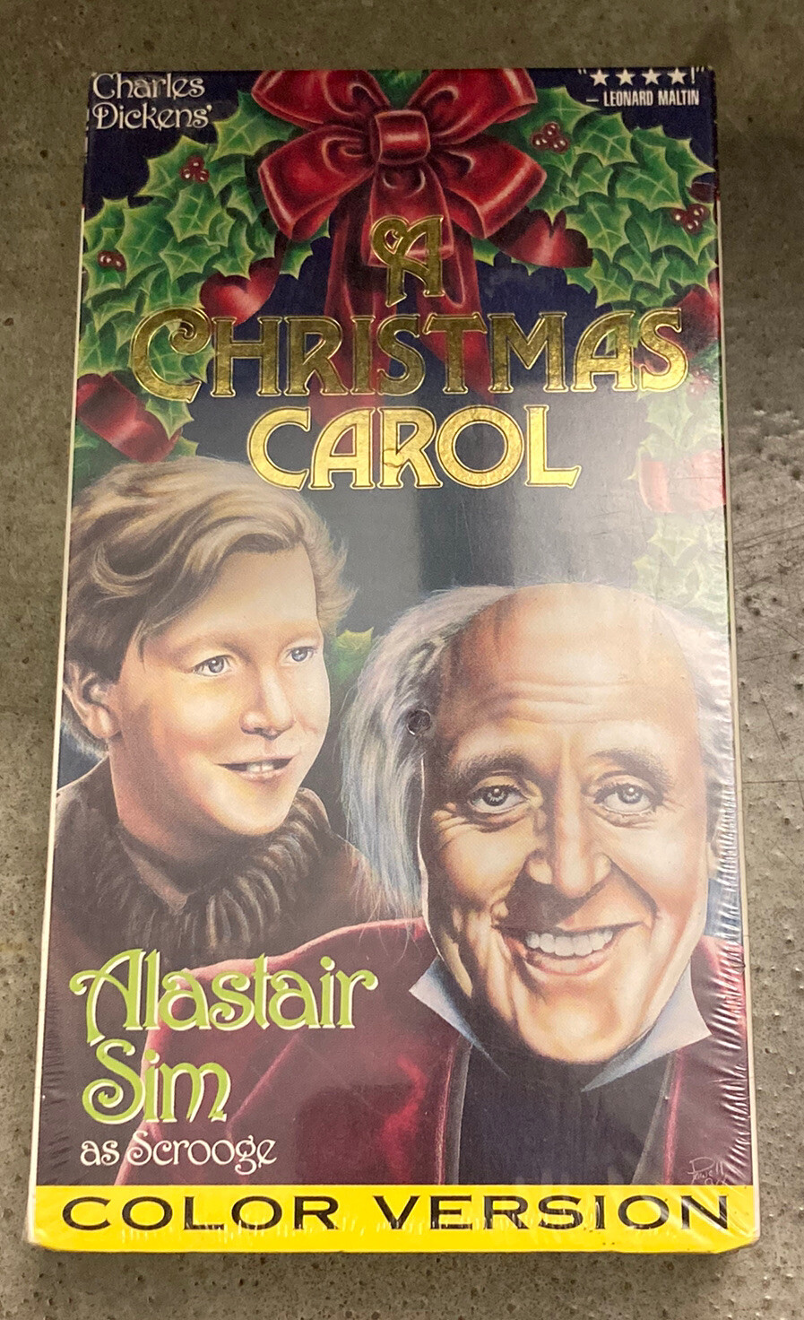 Charles Dickens A Christmas Carol Color Version Alastair Sim VHS BRAND NEW !!!