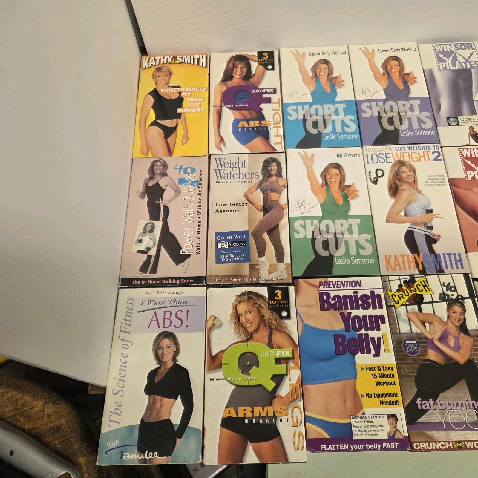 Vintage Women’s Workout Exercise Video VHS Tape Lot of 20, All Different Titles