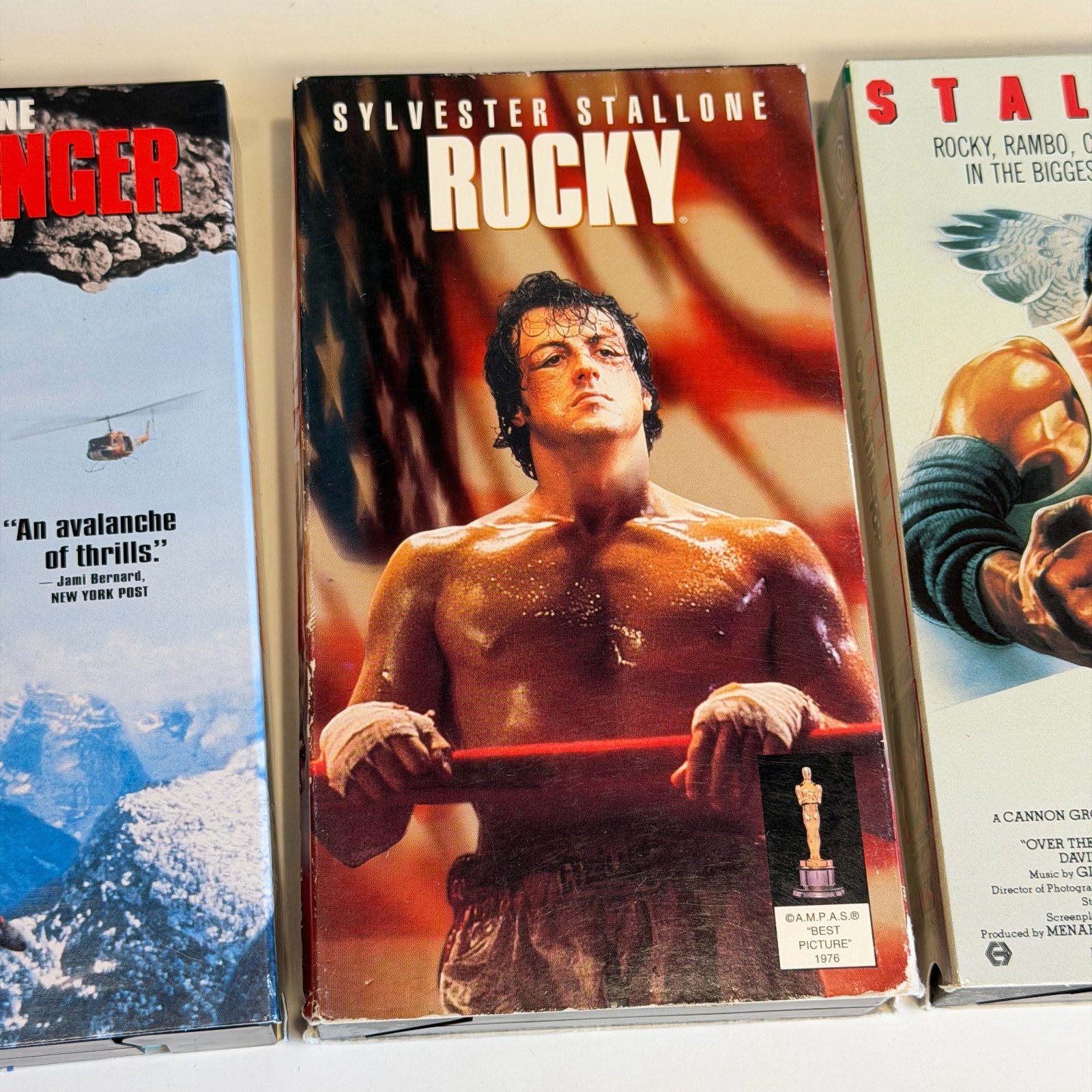 Stallone VHS Lot Rocky Cliffhanger Over The Top Action Boxing