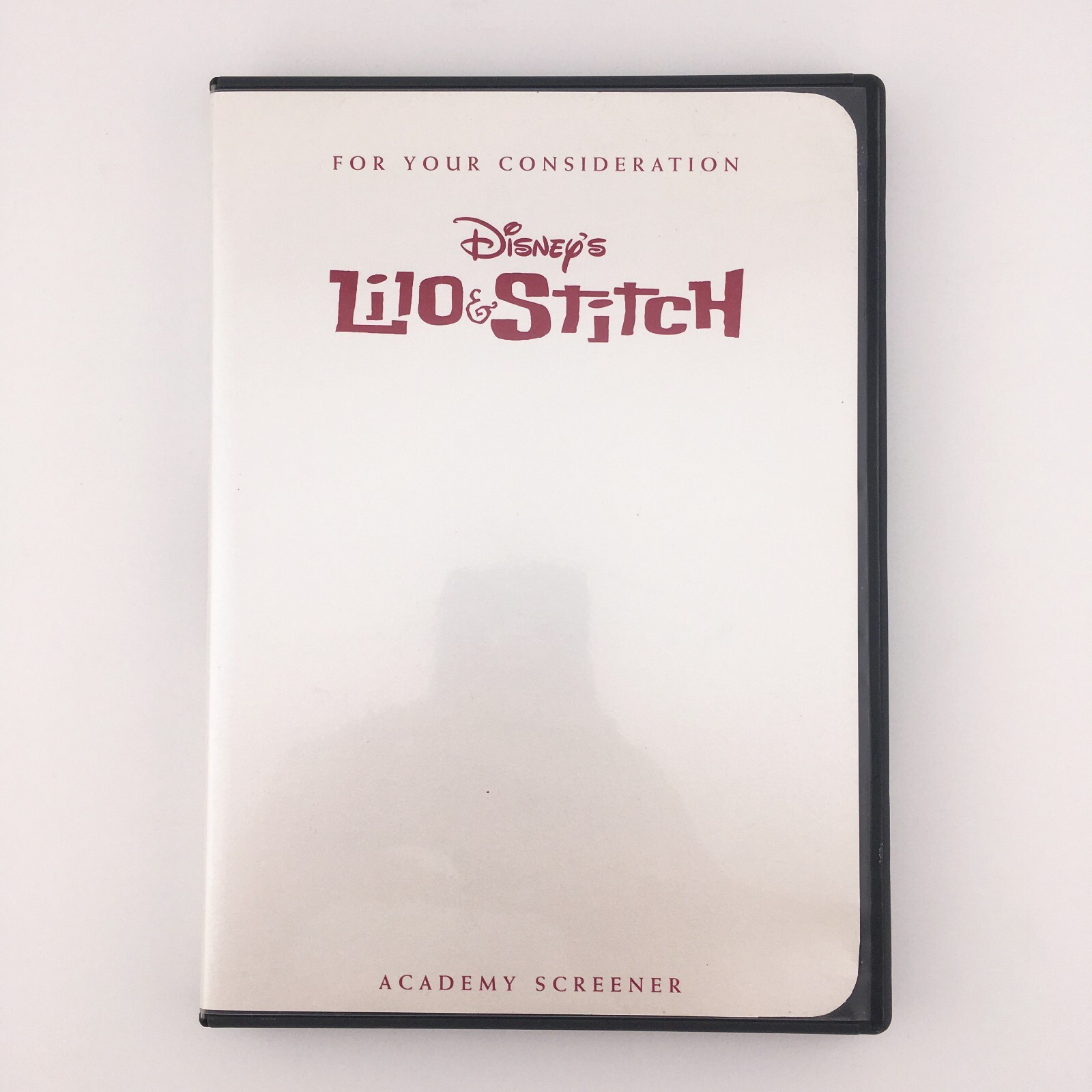 Disney’s Lilo & Stitch Academy Screener For Your Consideration FYC DVD 2002