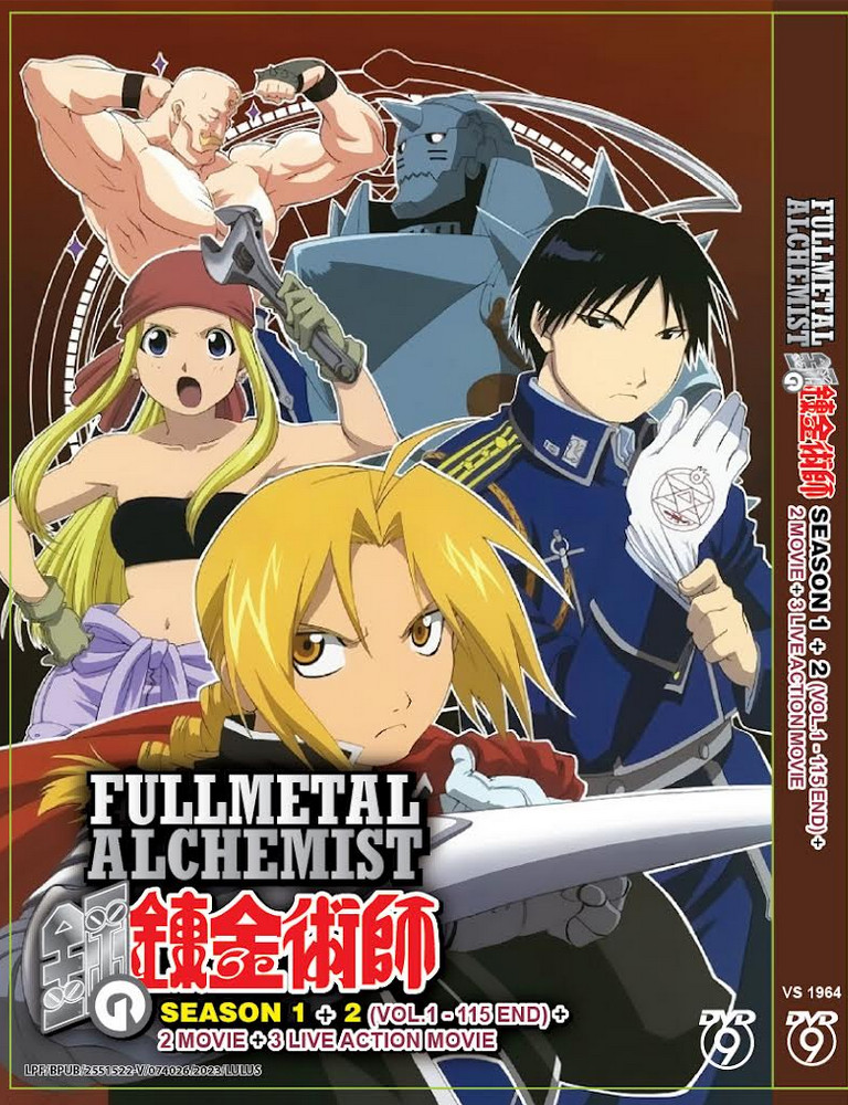 Fullmetal Alchemist Season 1+2 (1-115End+2 Movie+3 Live Action) Anime DVD
