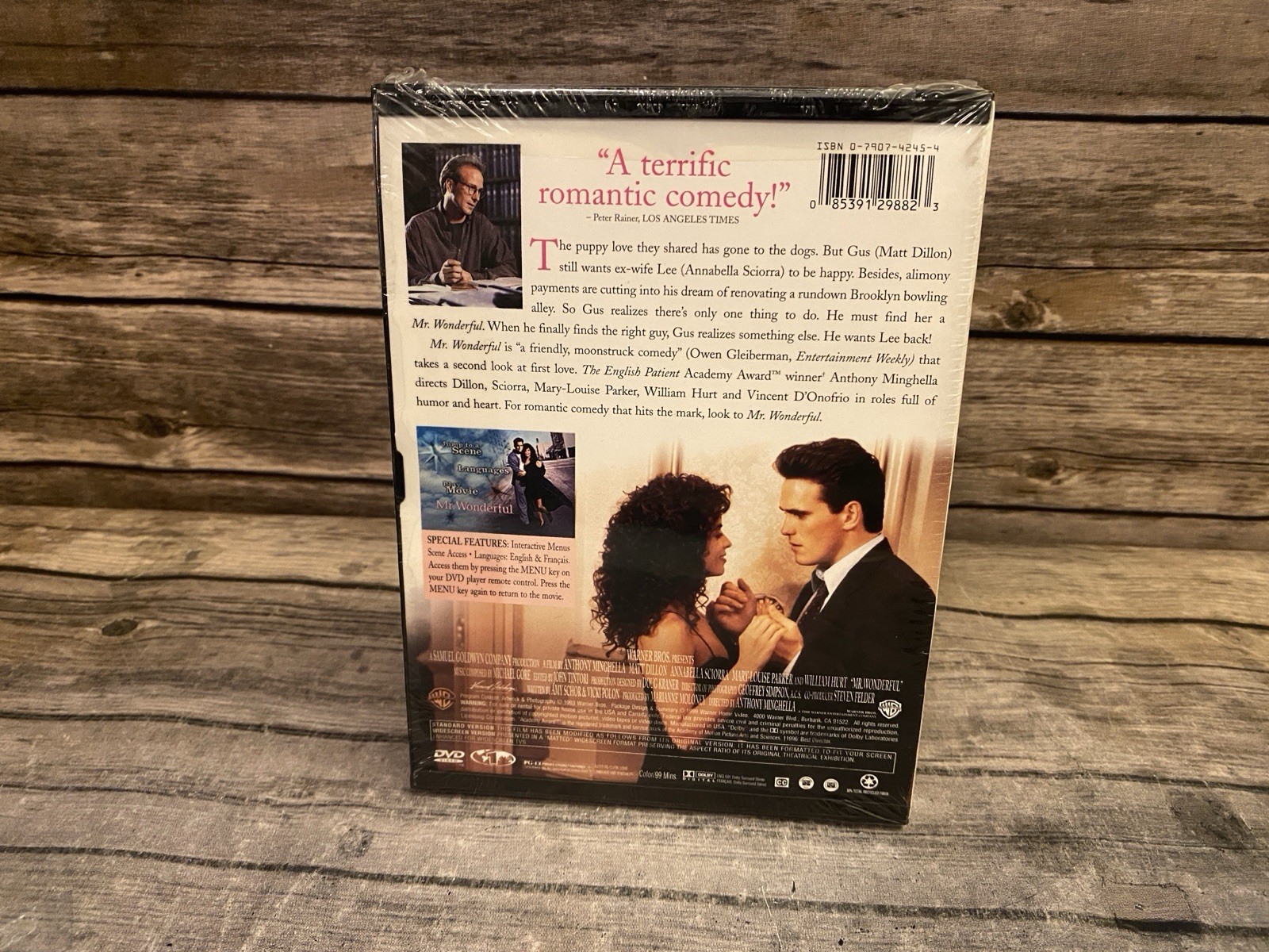 Mr. Wonderful (DVD, 1993) Matt Dillon Annabella Sciorra William Hurt NEW Sealed