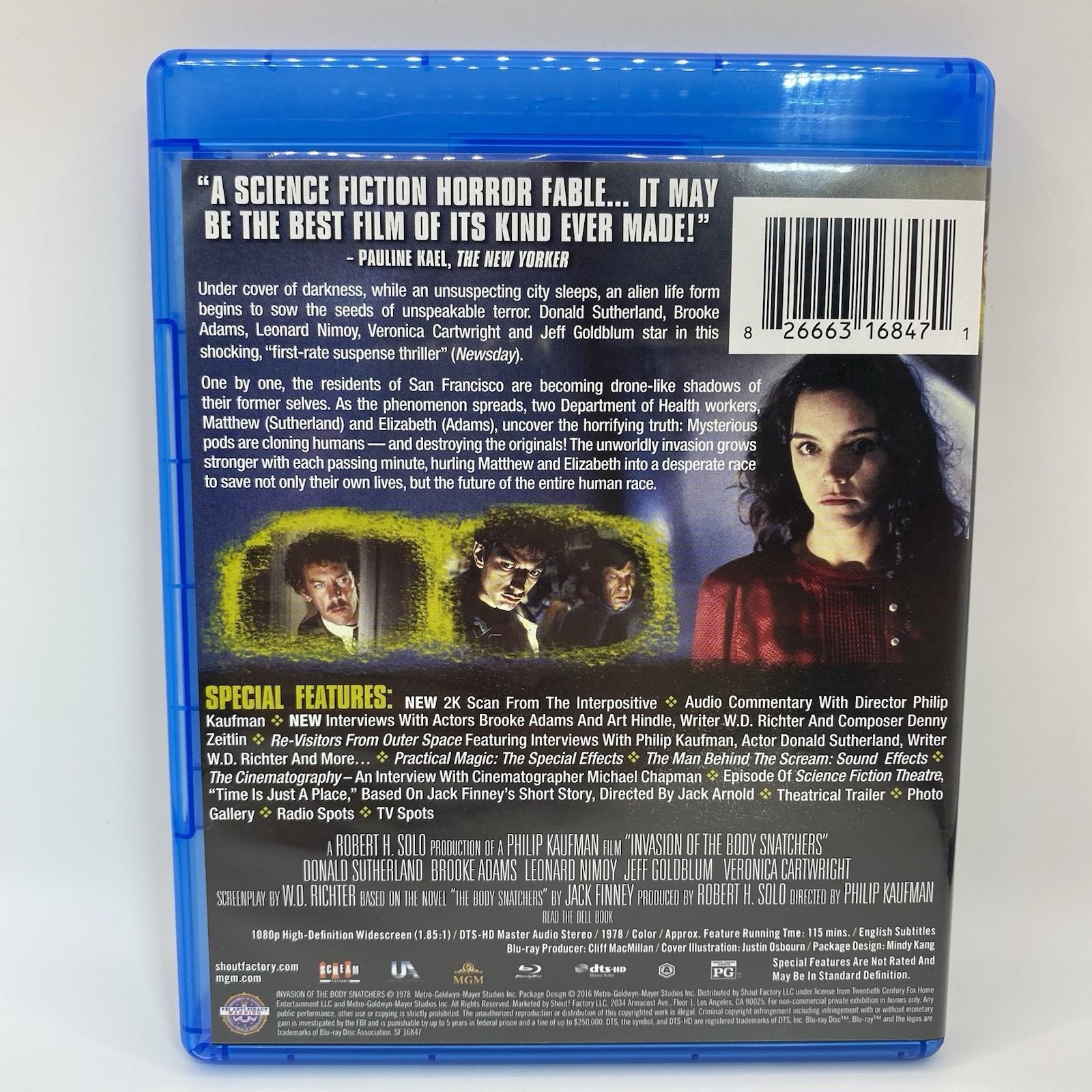 Invasion of the Body Snatchers (Blu-ray, 1978) Scream Factory w/slipcover RARE