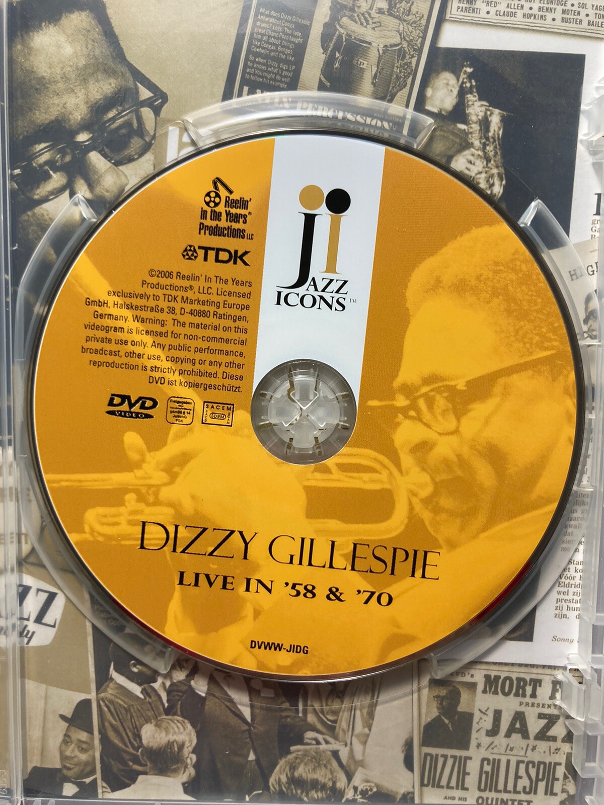 DIZZY GILLESPIE Jazz Icons: “Dizzy Gillespie Live in ’58 and ’70” B/W ~ 85 min.