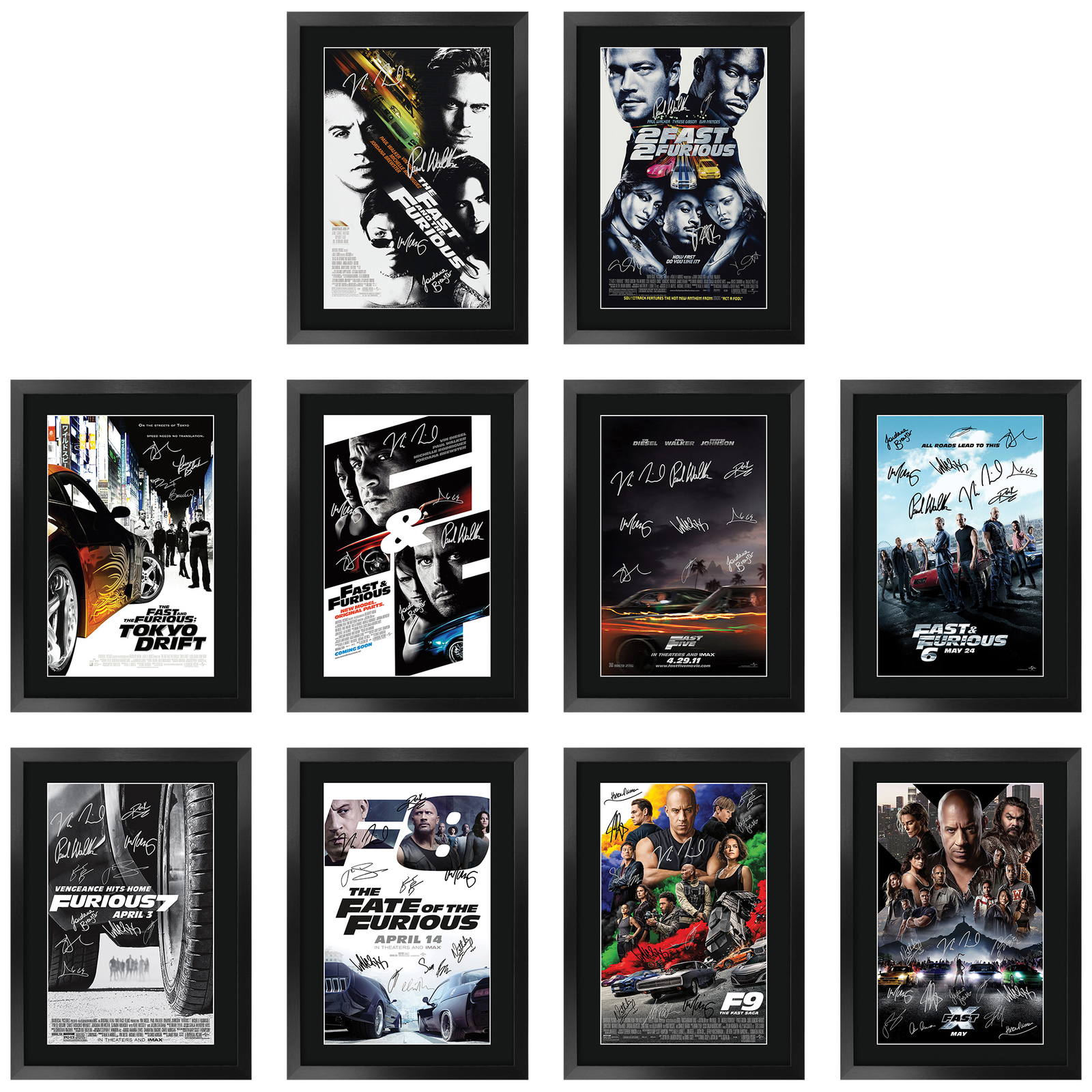 The Fast and Furious Collection Vin Diesel Poster Collection for Movie Fans