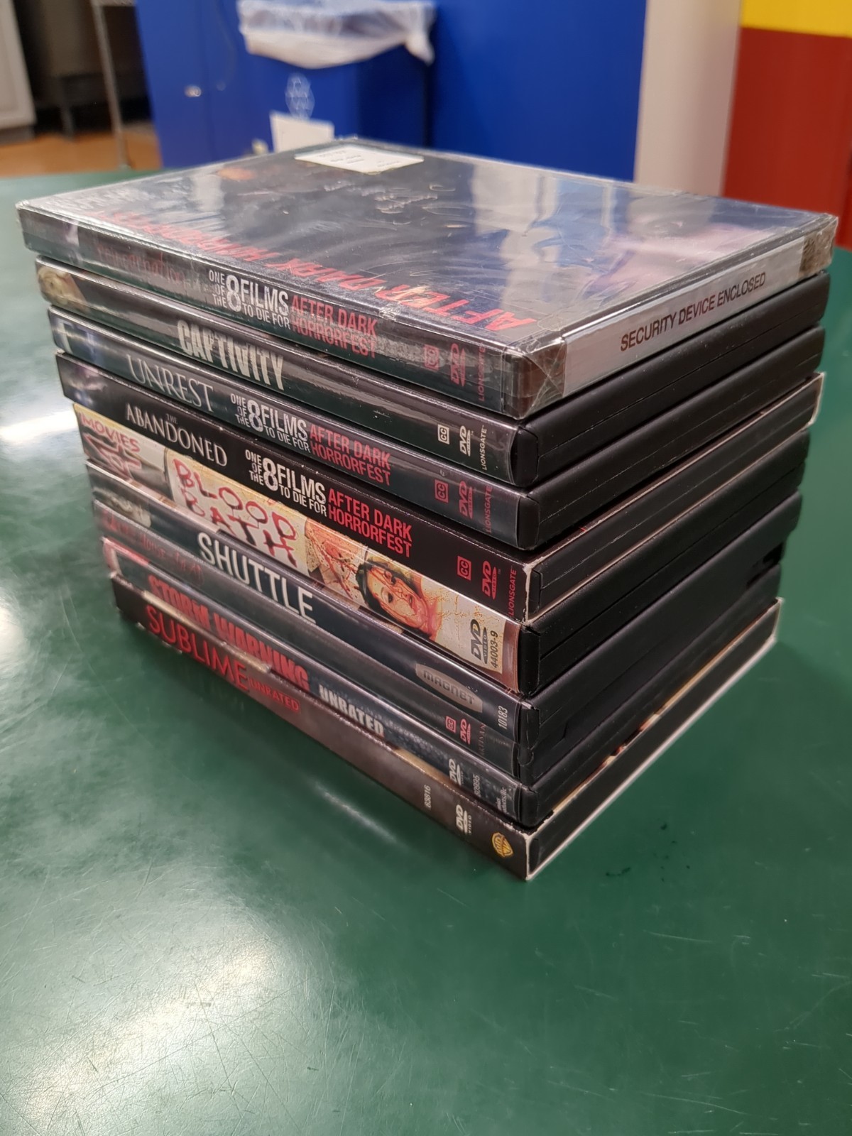 Lot of 9 – Sublime, Blood Bath, Storm Warning, Shuttle – 8 Films To Die For DVD