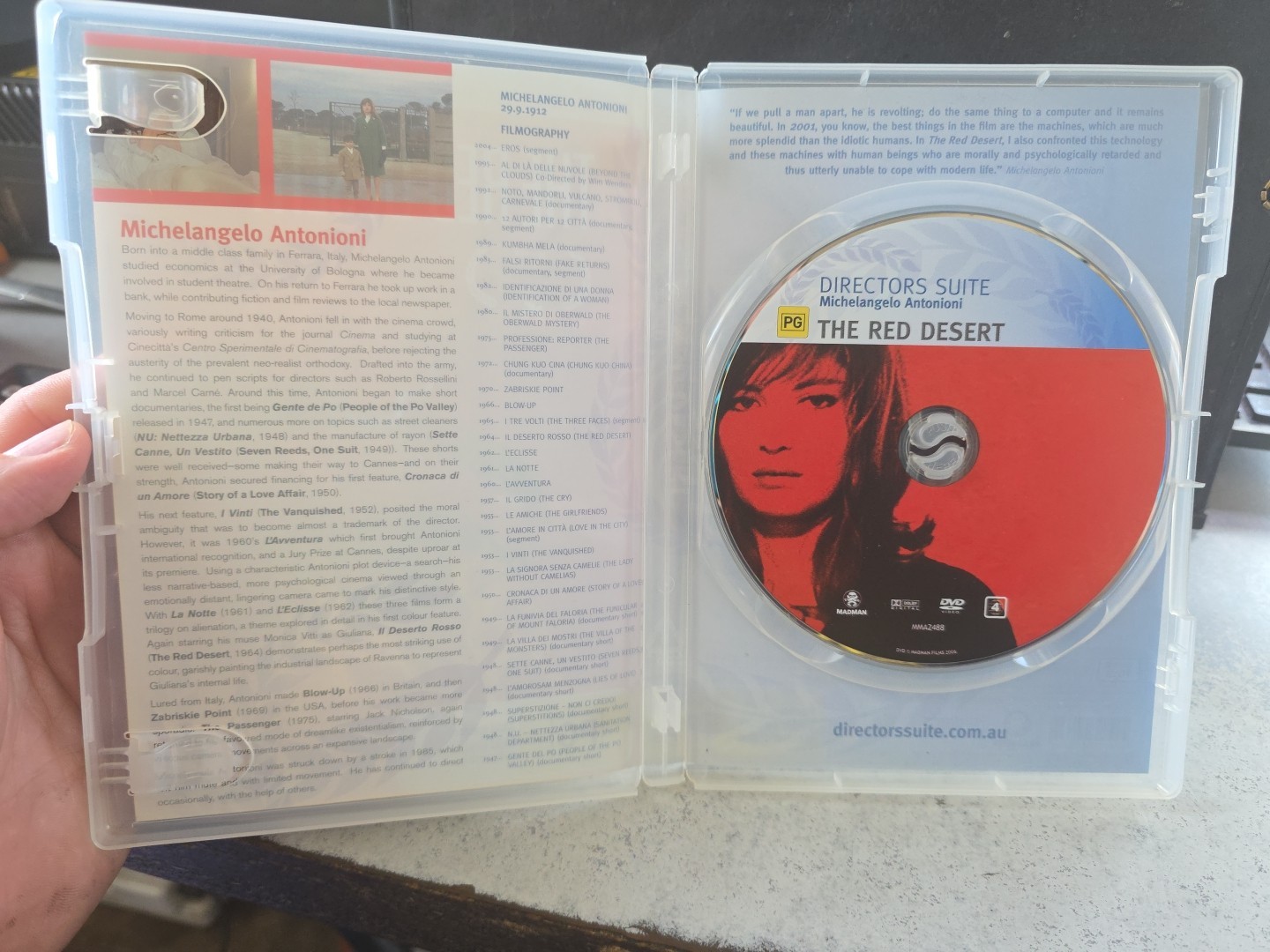 The Red Desert DVD Michelangelo Antonioni Directors Suite (REGION 4 Italian) VGD
