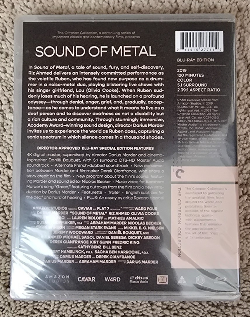 SOUND OF METAL (THE CRITERION COLLECTION) BLU-RAY