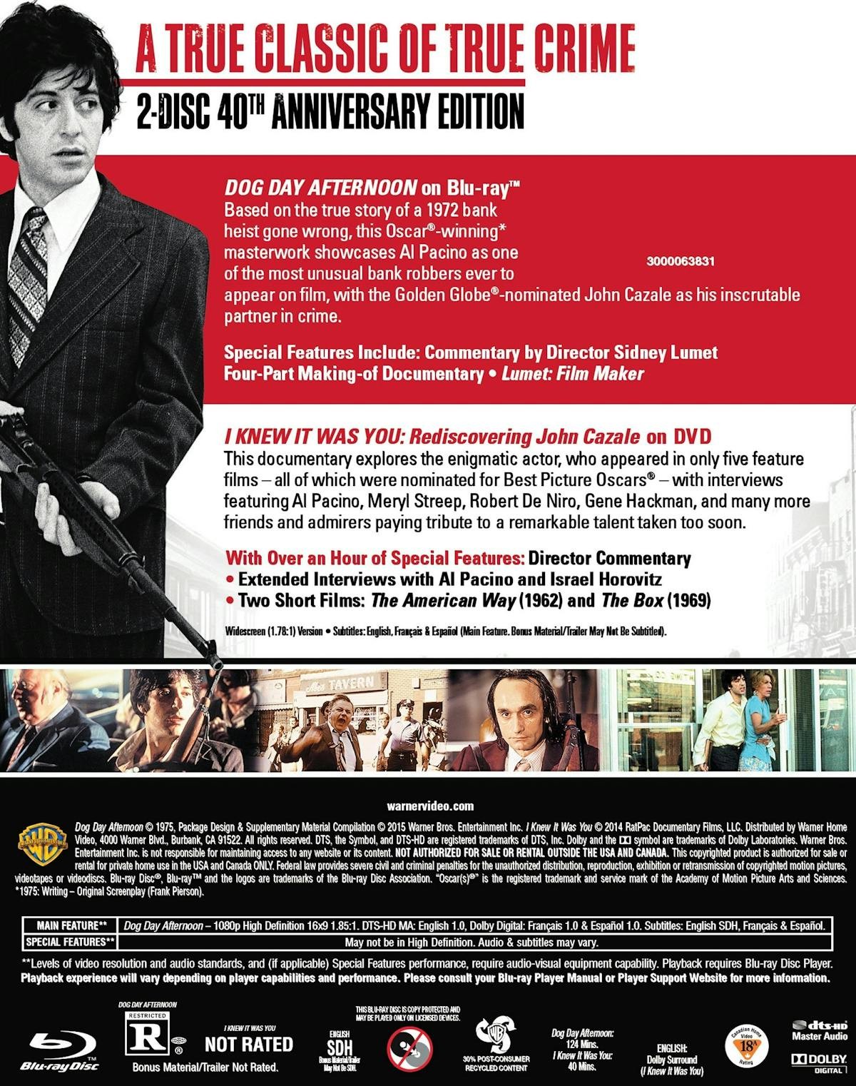Dog Day Afternoon Blu-ray Al Pacino NEW