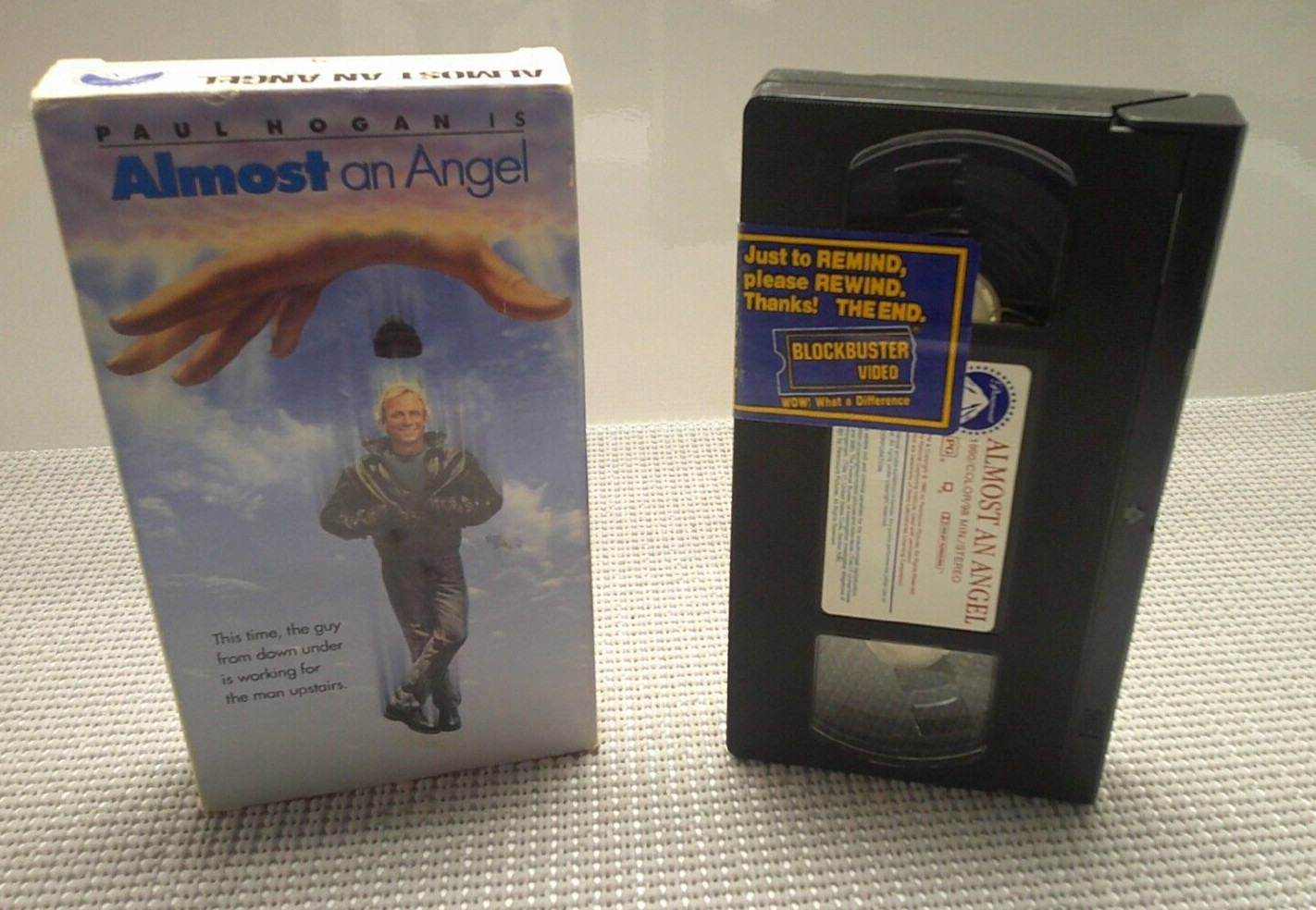 Almost An Angel VHS VCR Video Tape Movie Paul Hogan Used Blockbuster