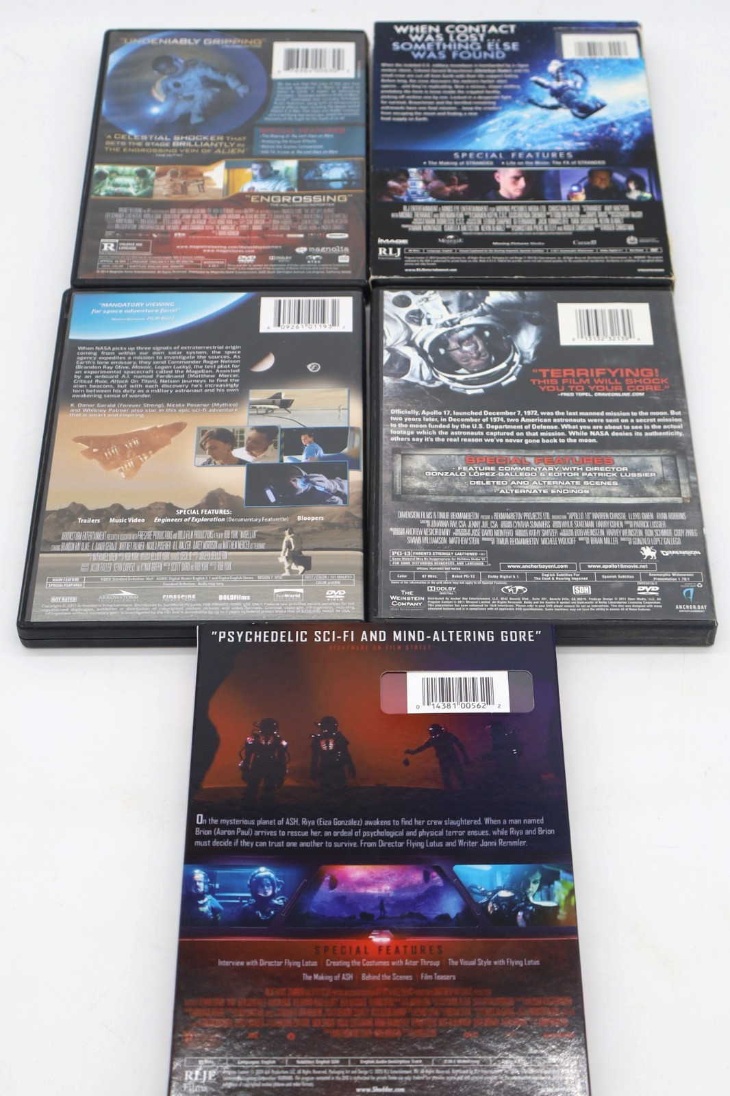 Space Horror Sci Fi DVD Lot Apollo 18 Ash Stranded Last Days On Mars Magellan