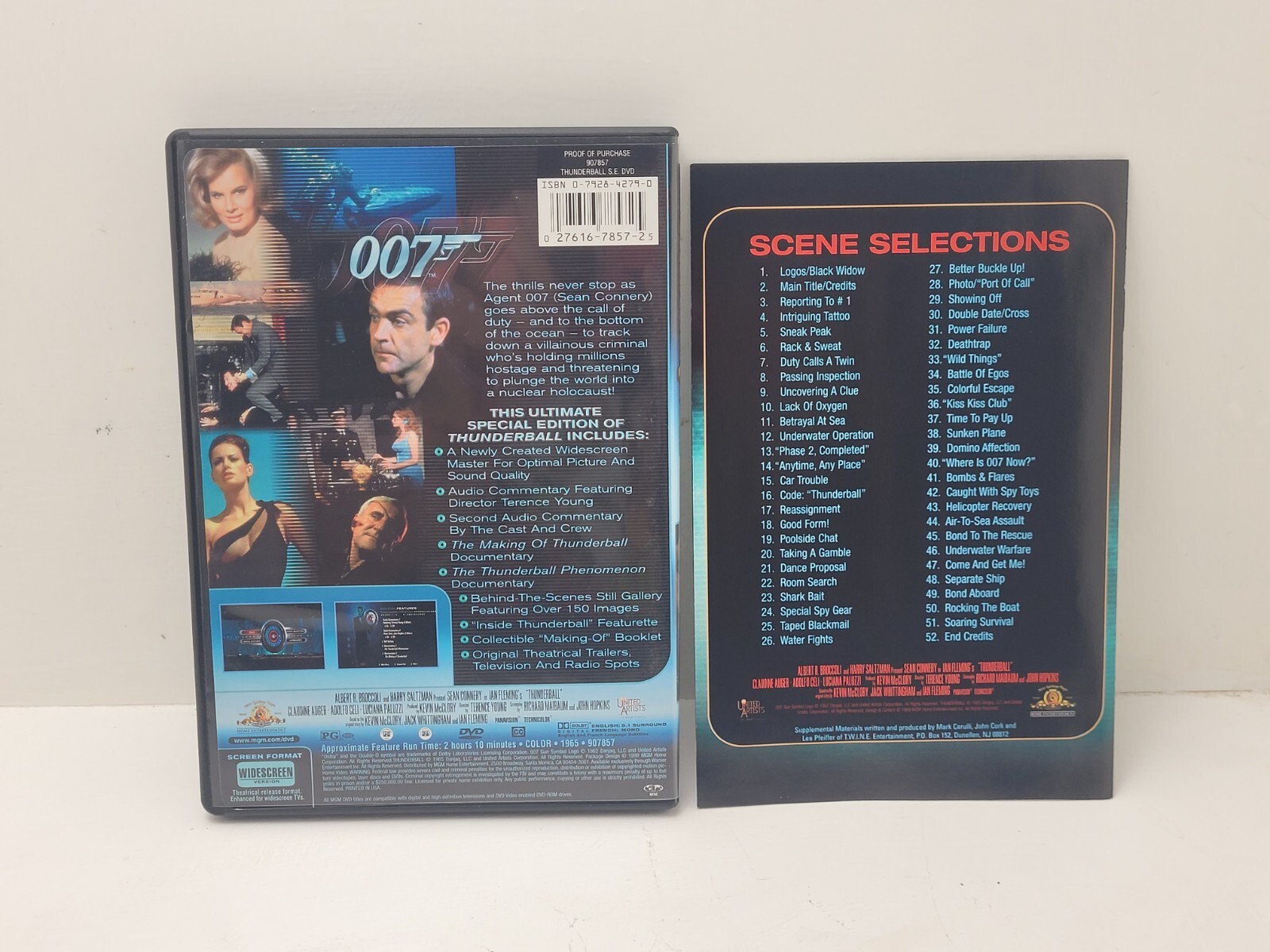 Lot of 9 James Bond DVDS Thunderball – Octopussy – For Your Eyes Only- Moonraker
