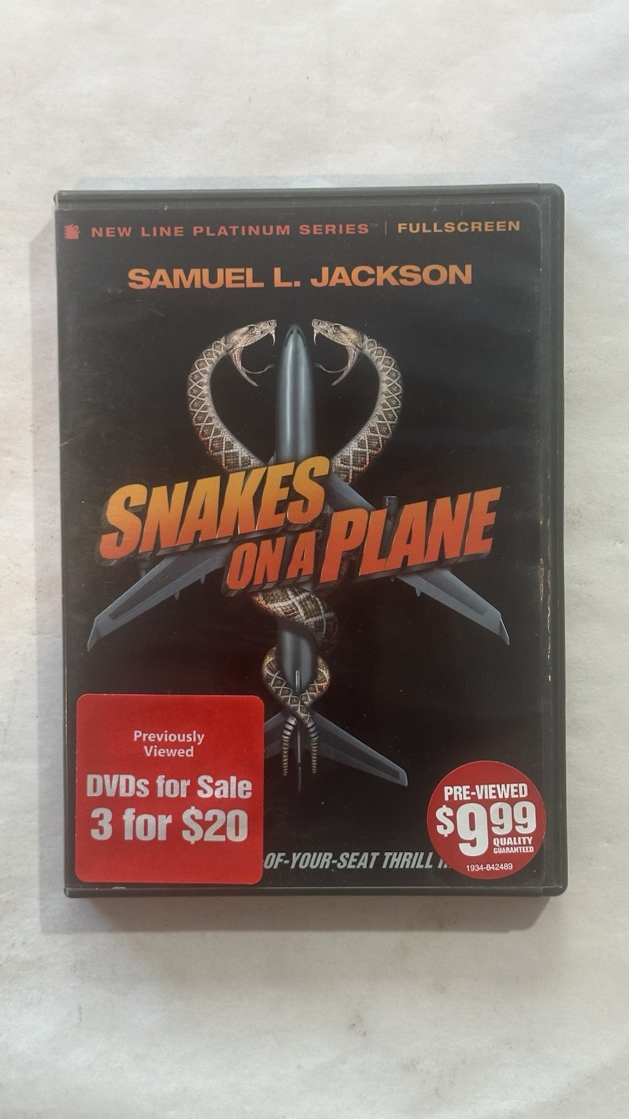 Snakes on a Plane, 2009, DVD, Samuel L Jackson, Very Good
