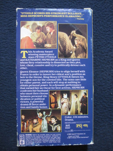 The Lion in Winter [VHS Tape] [1968]