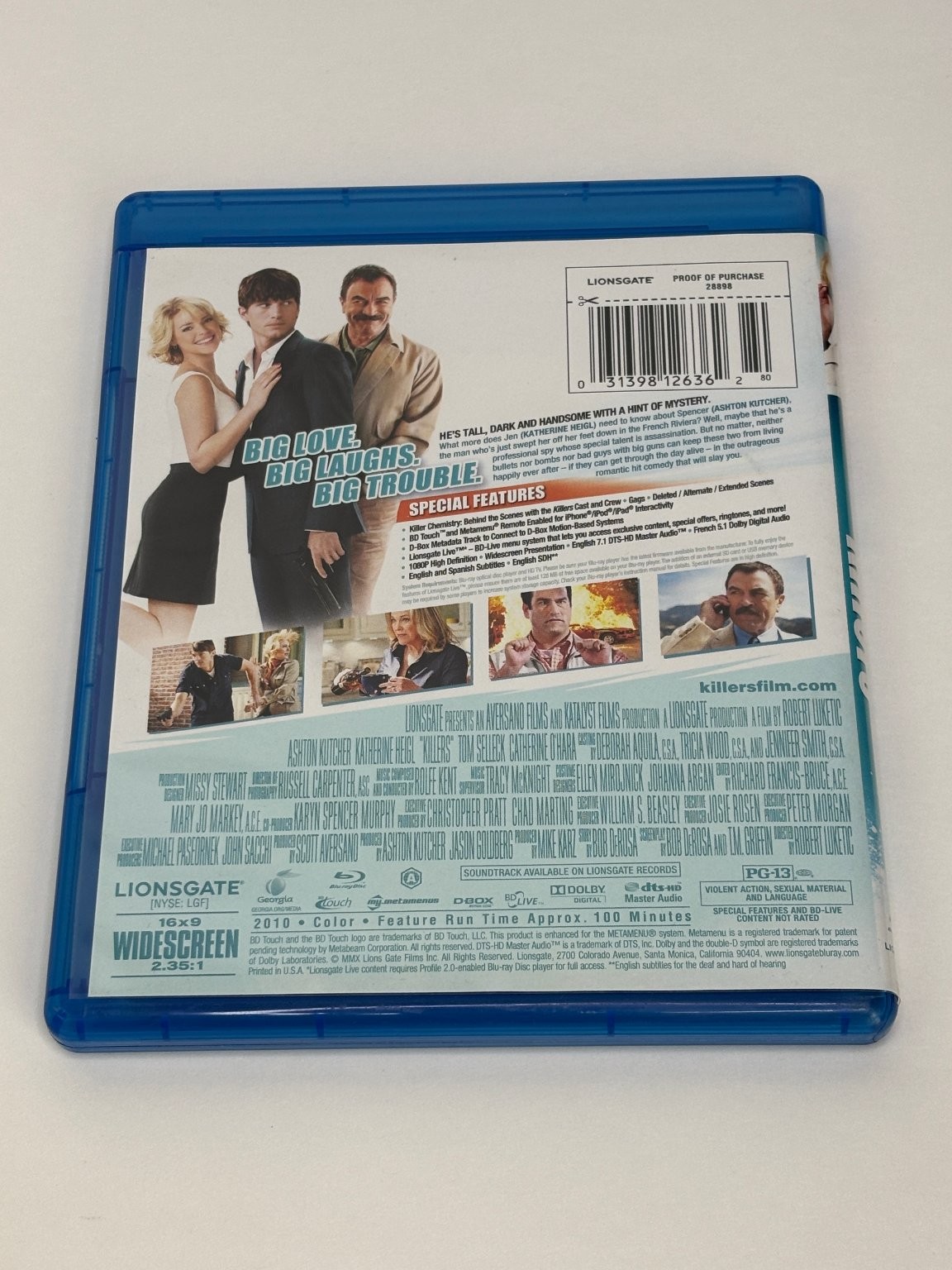 Killers Blu-ray 2010 Katherine Heigl Ashton Kutcher Robert Luketic Action Comedy