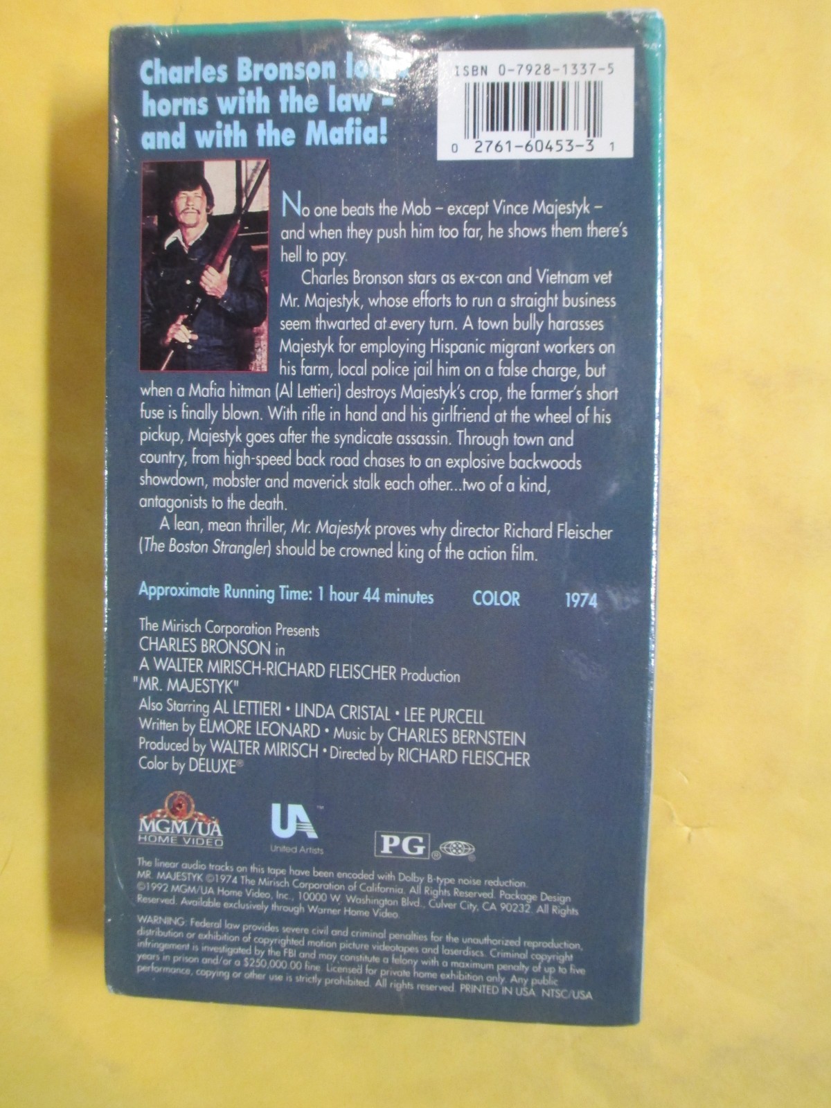 VHS TAPE “MR. MAJESTYK” CHARLES BRONSON MGM HOME VIDEO BRAND NEW SEALED!