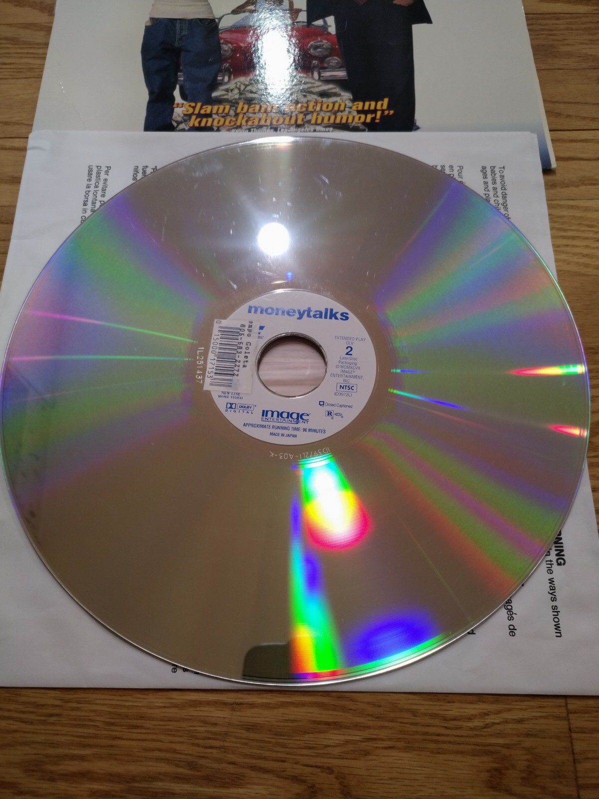Money Talks Laserdisc LD Widescreen Edition Tucker Sheen VG+