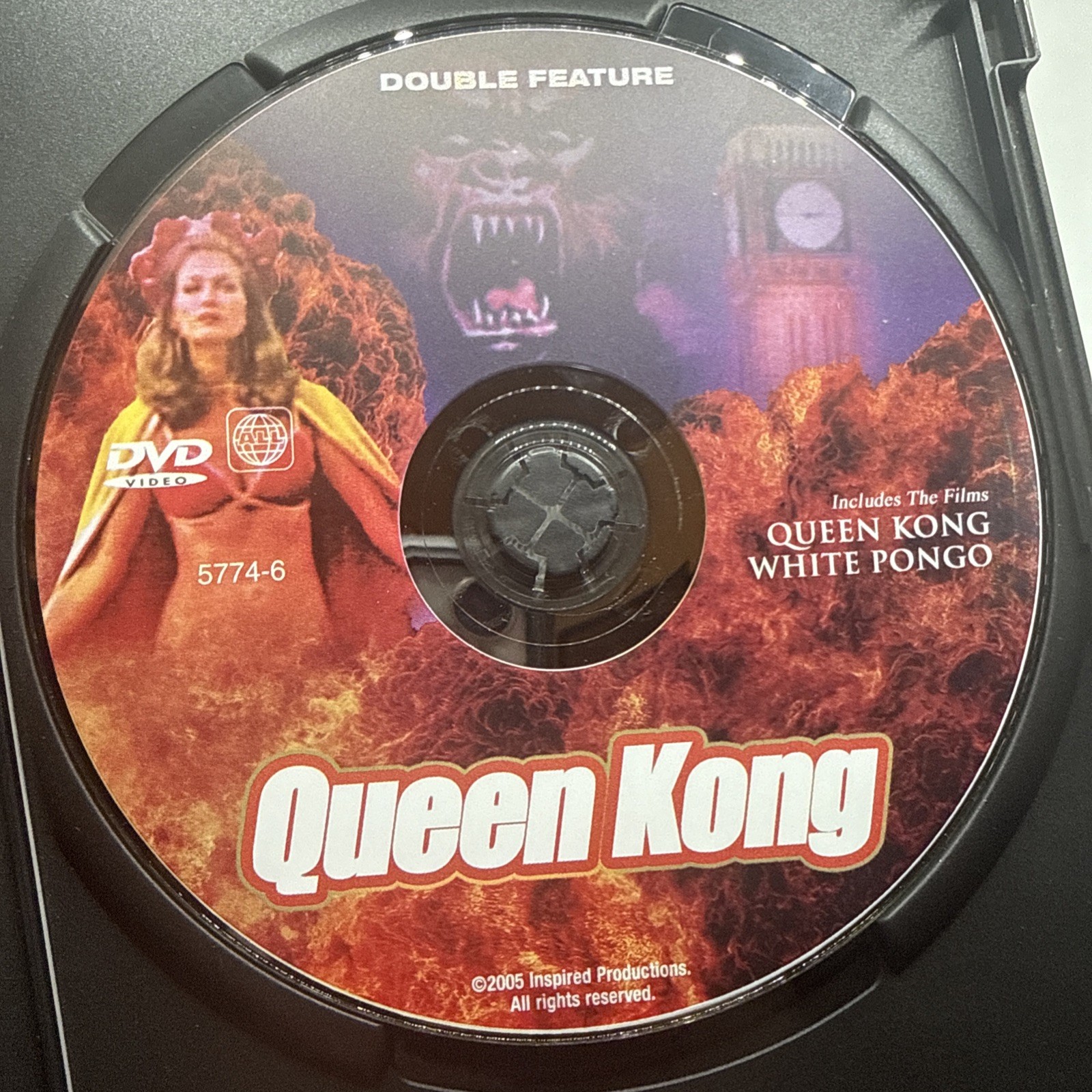 Queen Kong DVD 1976 / White Pongo 1945 Double Feature Rare Vintage OOP Classic