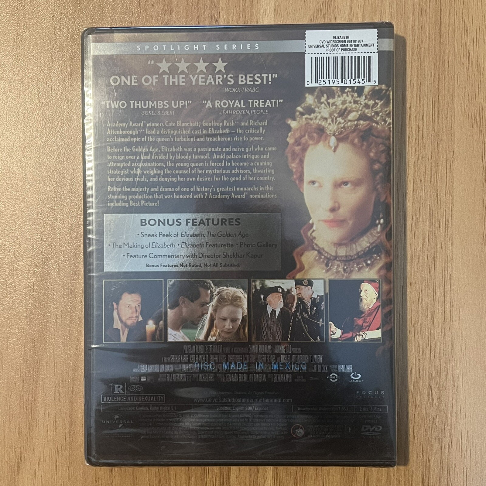 Elizabeth (DVD, 1998) Cate Blanchett – Joseph Fiennes