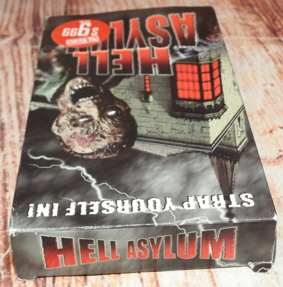 Hell Asylum VHS Tape (2002 Full Moon) with Protector Blockbuster Rental